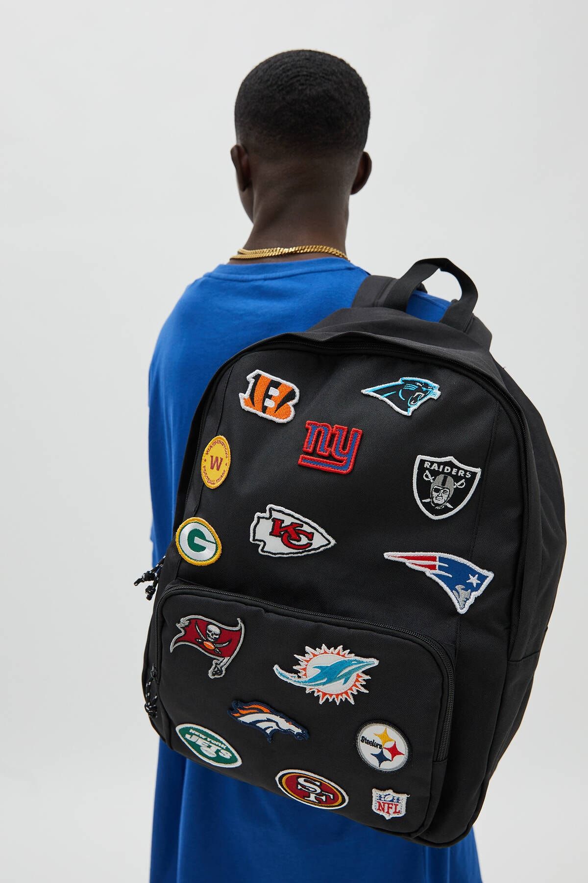 Pull & Bear Nfl Logolu Siyah Sırt Çantası
