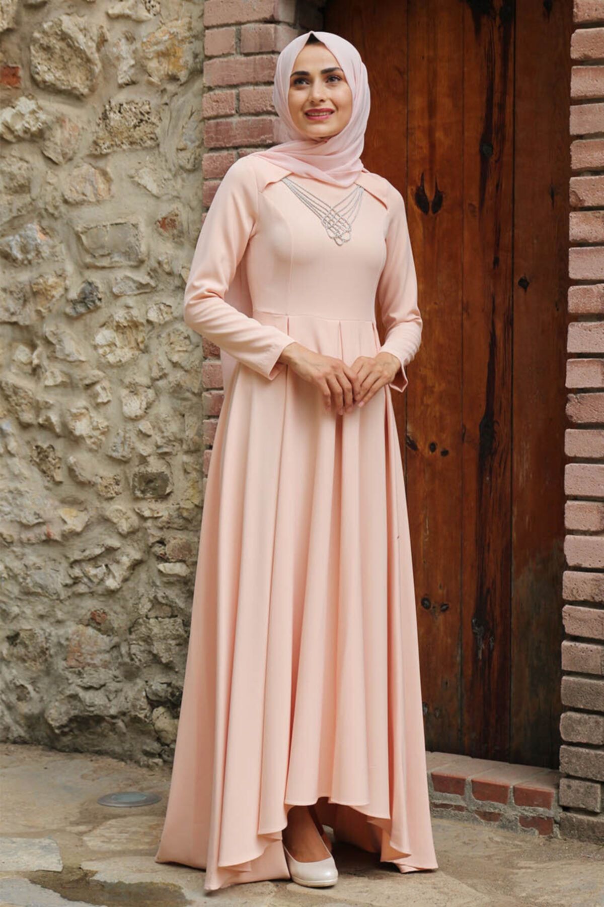 Feiza Collection Kolyeli Somon Elbise