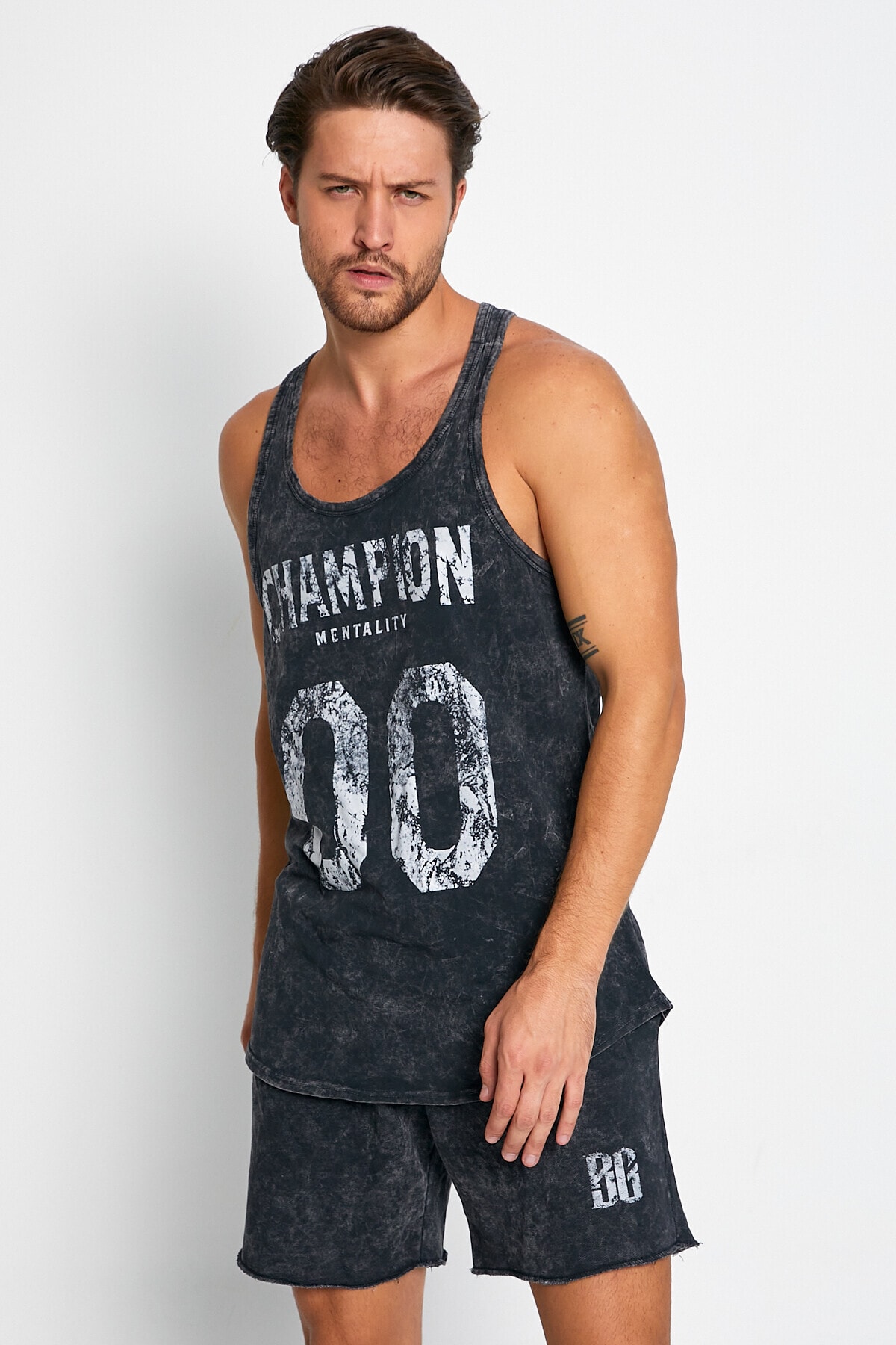 Be Green Antrasit Gym Tank Top