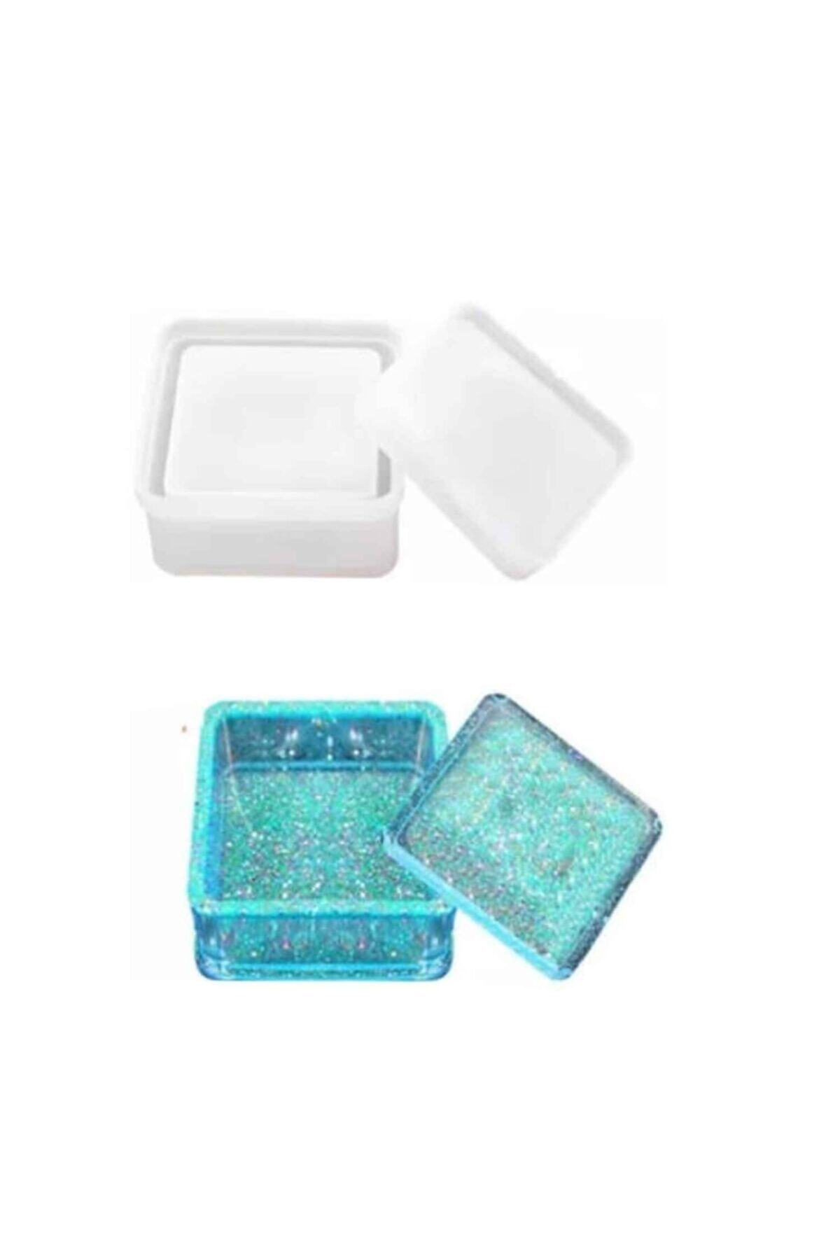 TT Tahtakale Toptancıları Silikon Kalıp Kare Mücevher Saklama Kutusu 8x8 cm