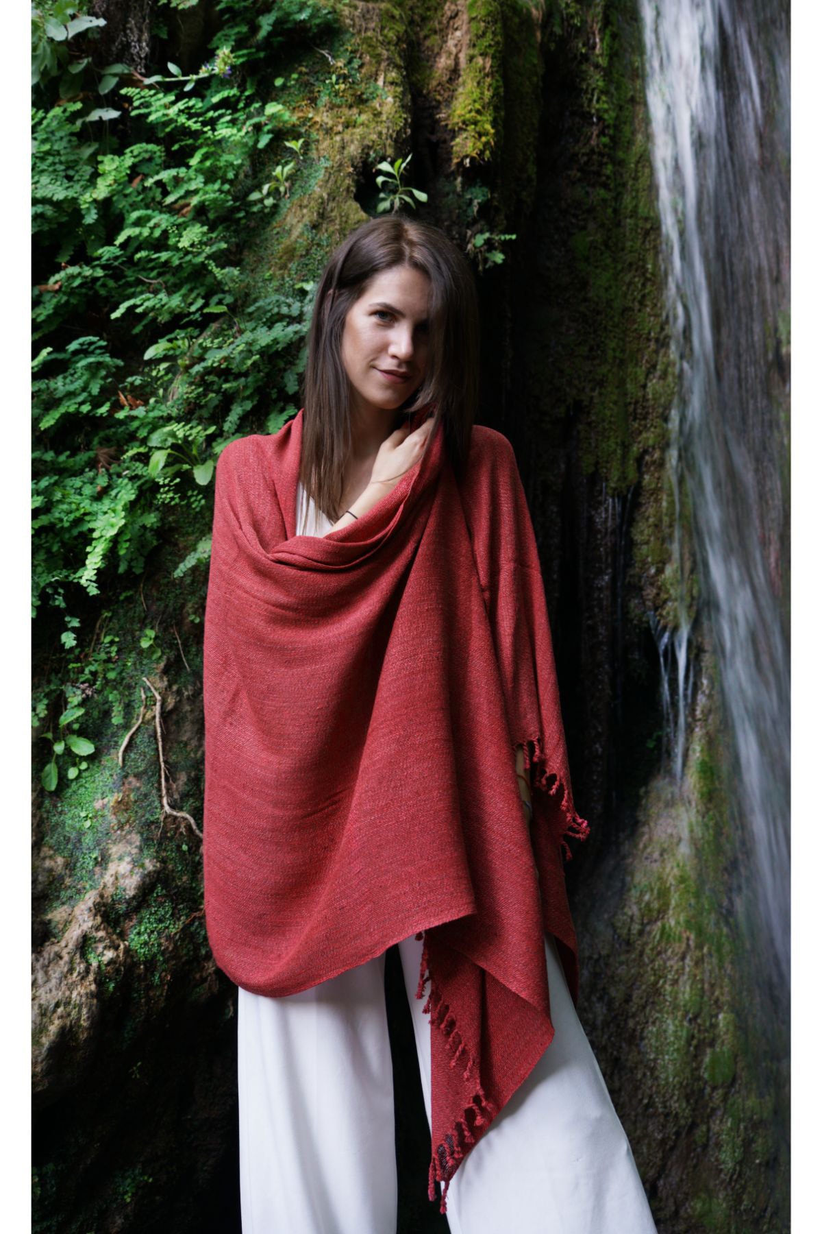 Defne&Apollon İpekçilik %100 Barış Ipeği- Peace Silk El Dokuma Kalın Şal Saf Ipek