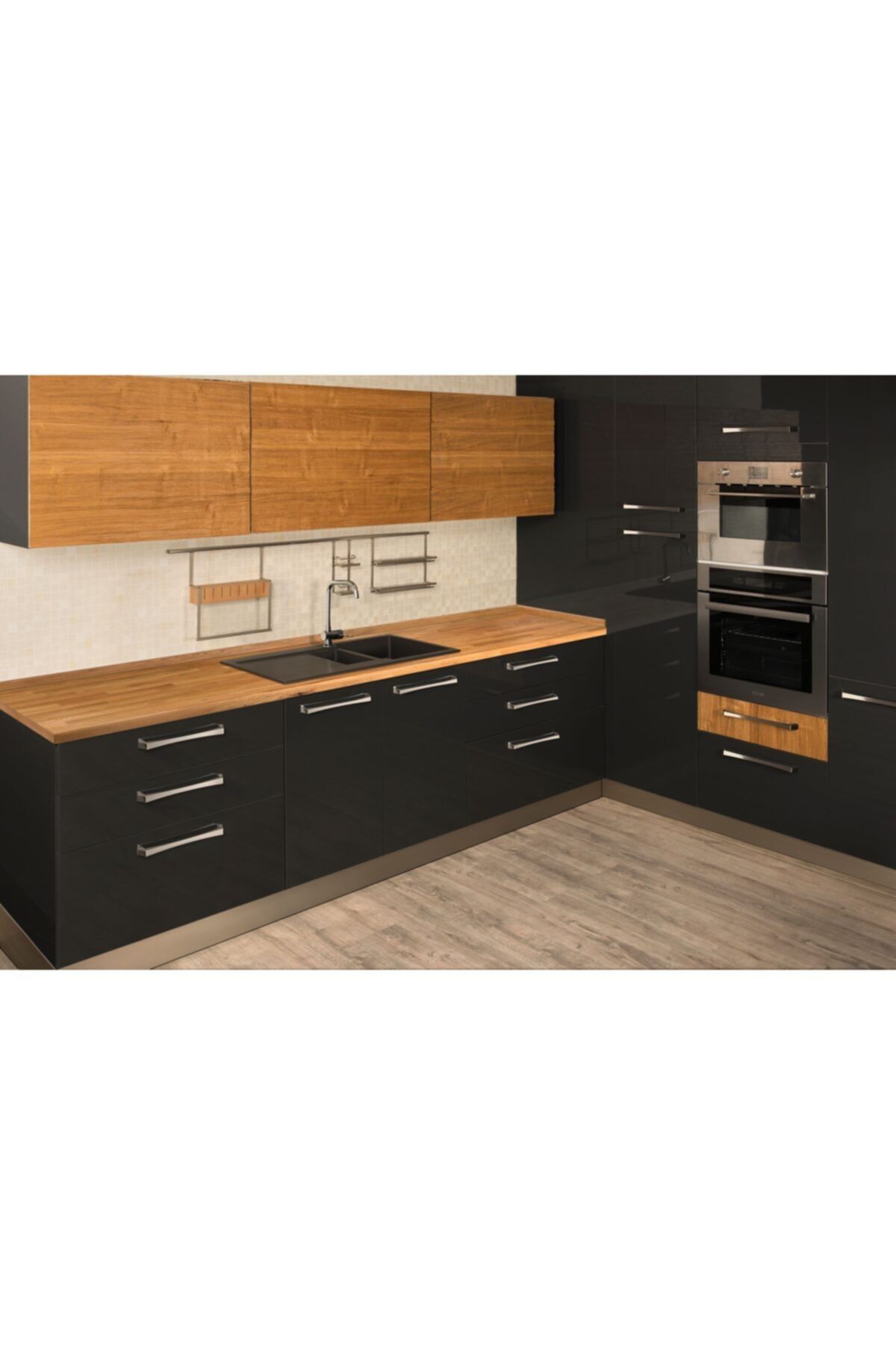 Promasif Ahşap Mutfak Tezgahı Dark Oak 40x960x1000