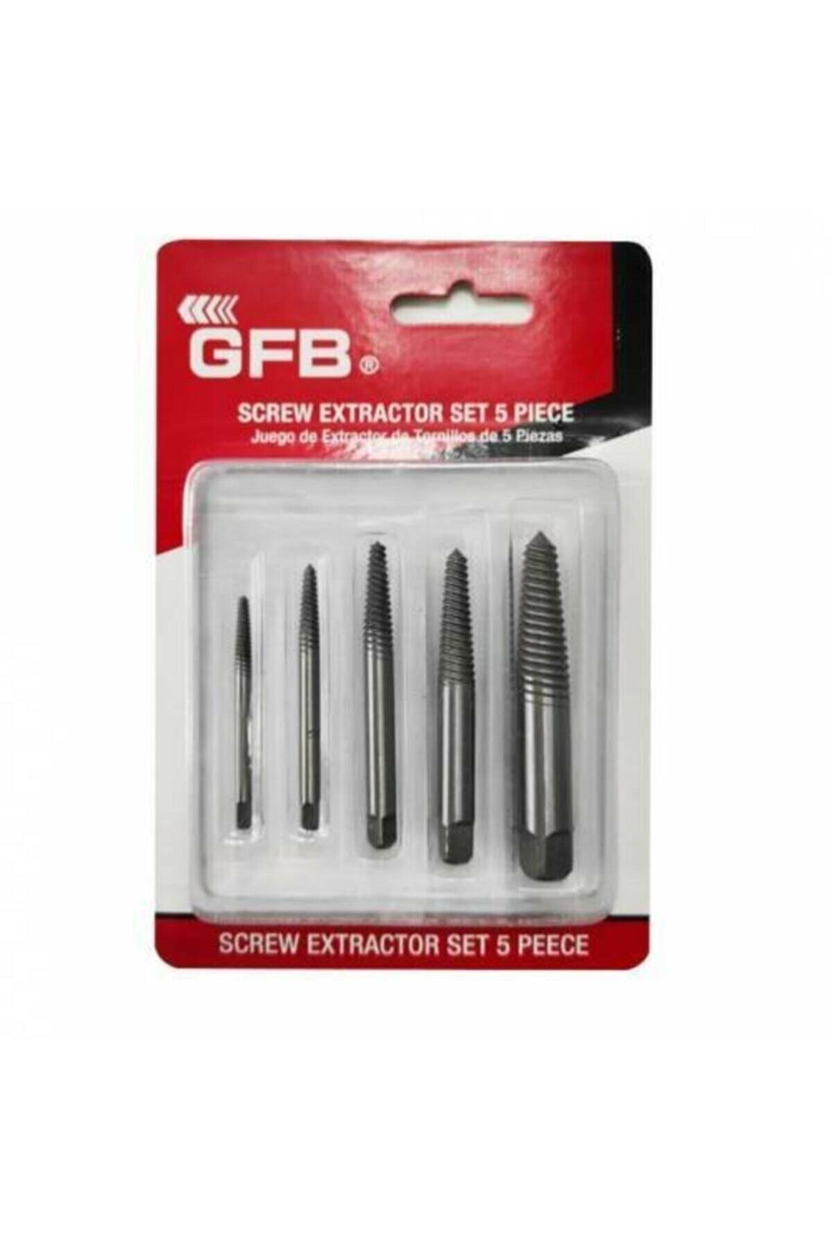GFB Ters Kılavuz Takımı Kırık Vida Sökme Klavuz Seti (5 Parça) 3-18 Mm