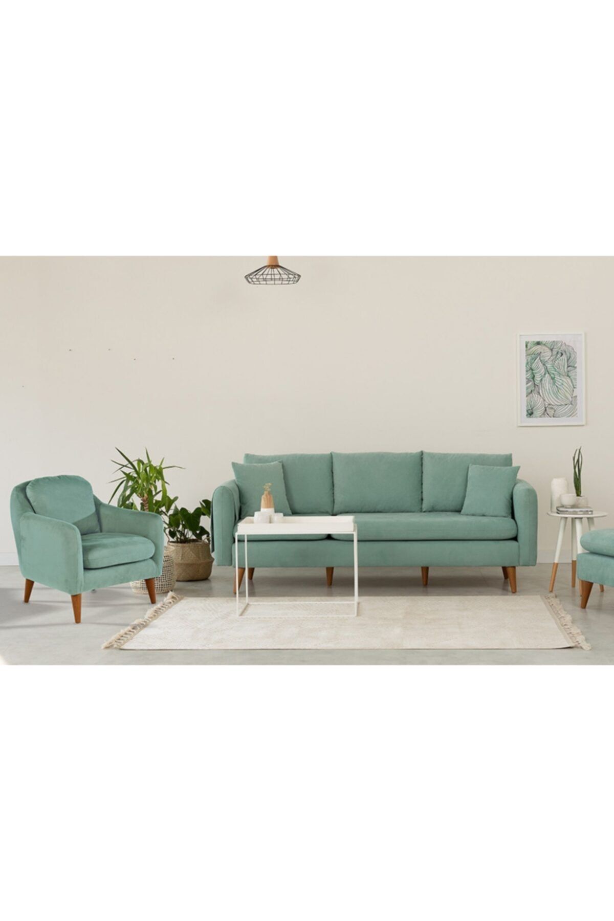 Doressa Hera Green Koltuk Takımı 3+3+1