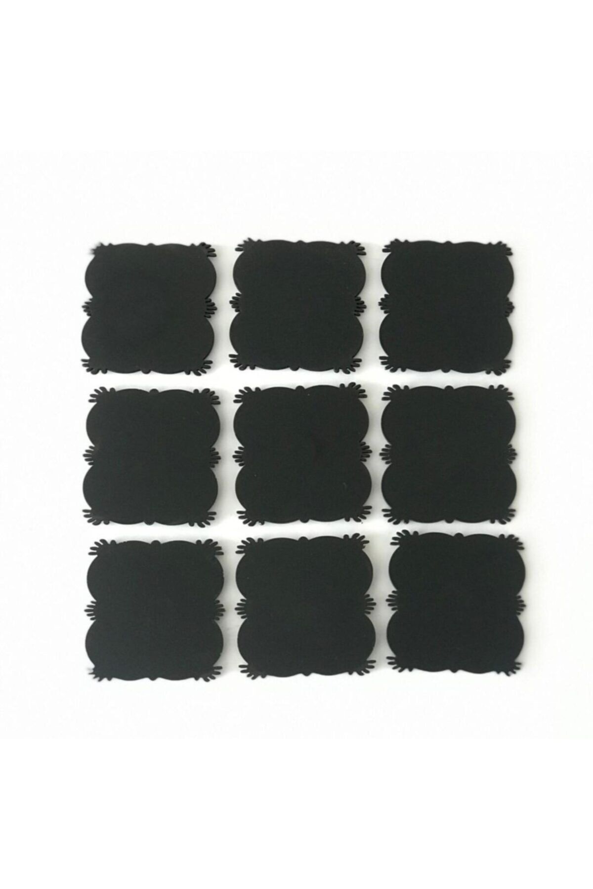 firdevsi hobi Magnet Ahşabı-7x7cm--mıklatıslı- 25 Adet-siyah