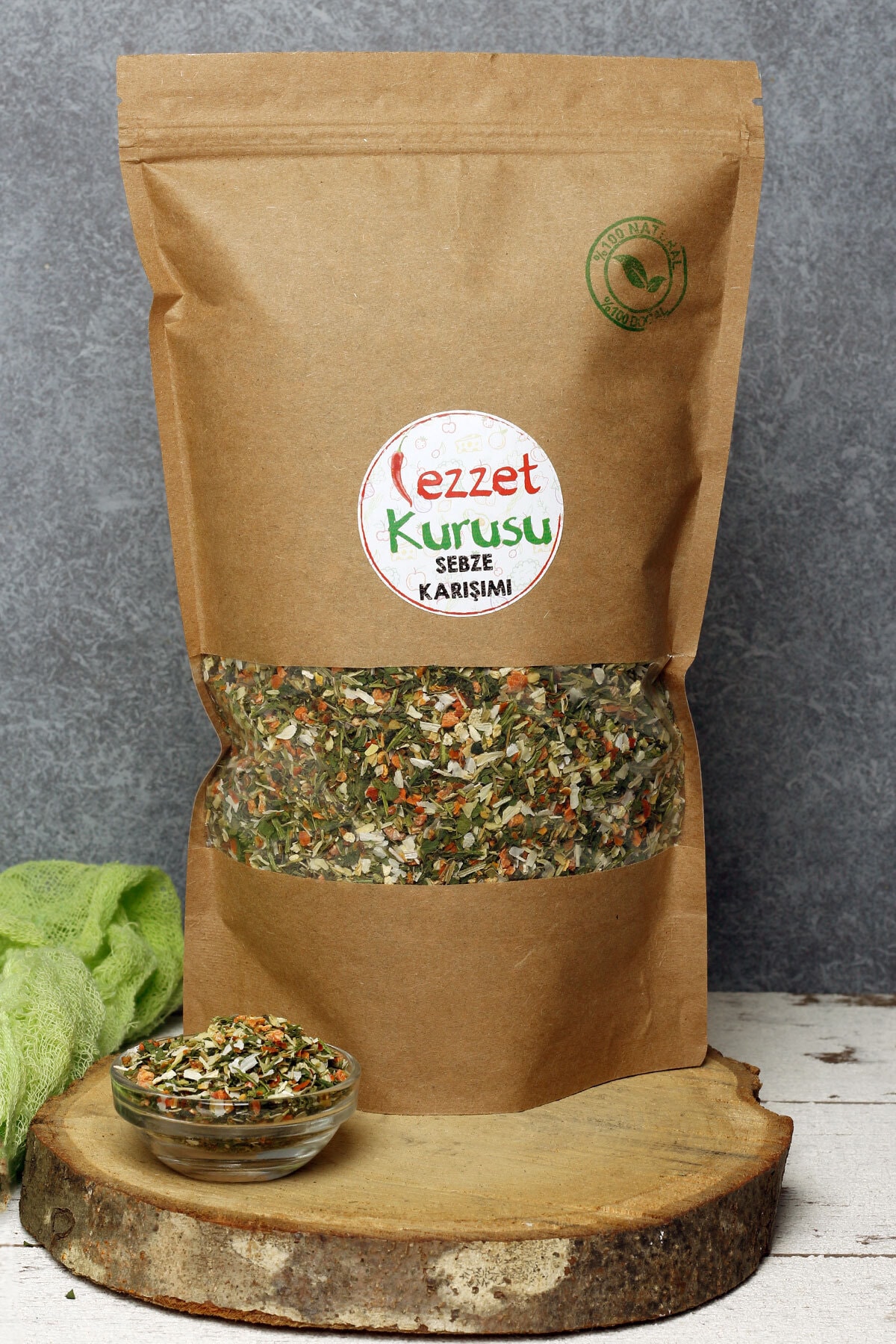 Lezzet Kurusu Kurutulmuş Yeşil Sebze Karışımı 400gr