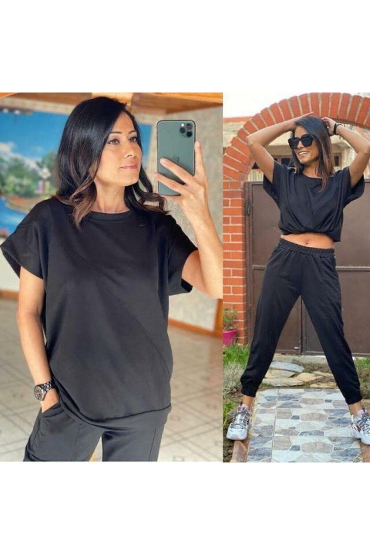 Arya Moda Iki Iplik Kumaş Üst Uzun Dikiş Detaylı Takımüst 60 Cmalt 95 Cm
