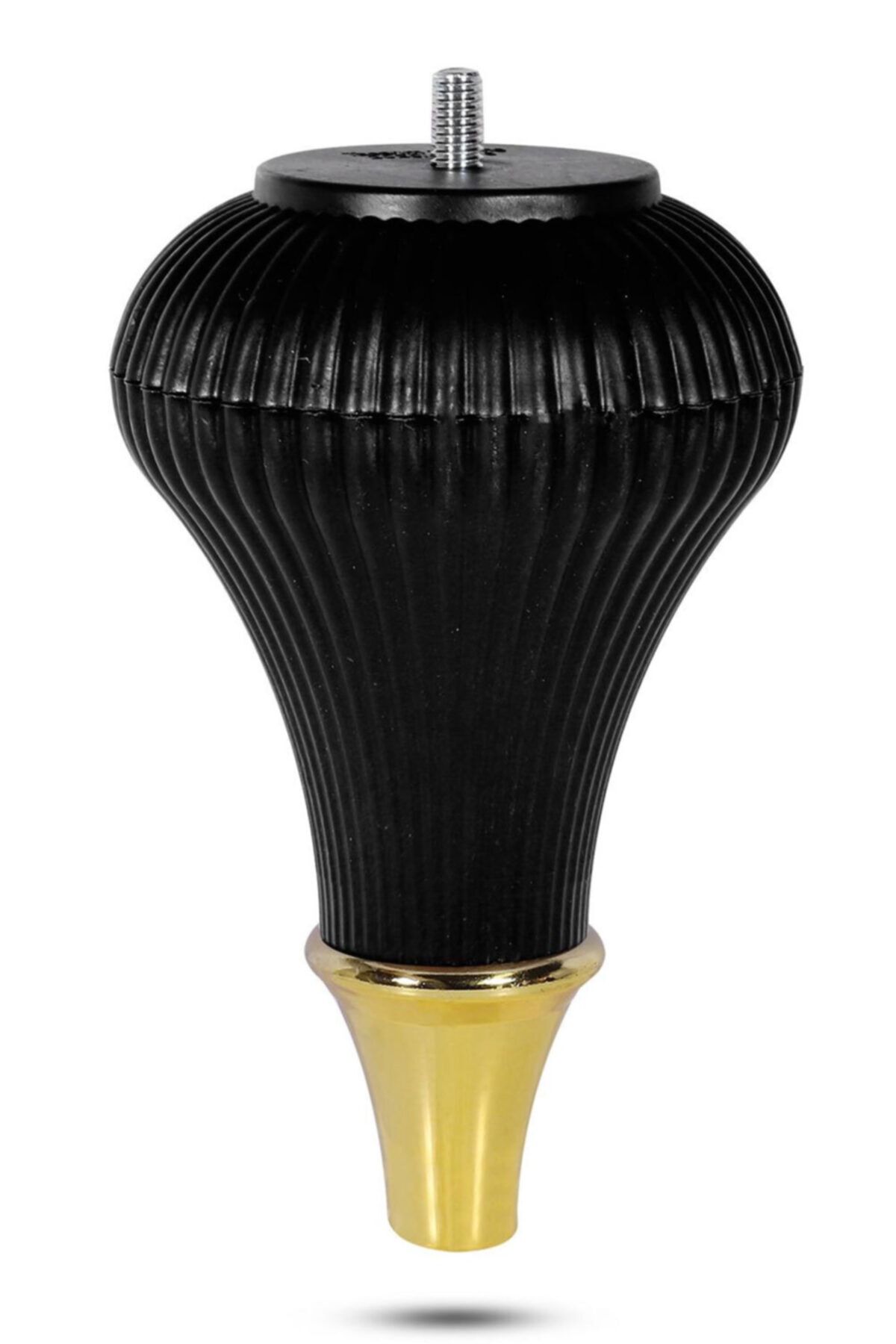 Badem10 Damla Zebra Mobilya Kanepe Masa Puf Ayağı M8 Civatalı Siyah Gold Baza Ayak 17 Cm