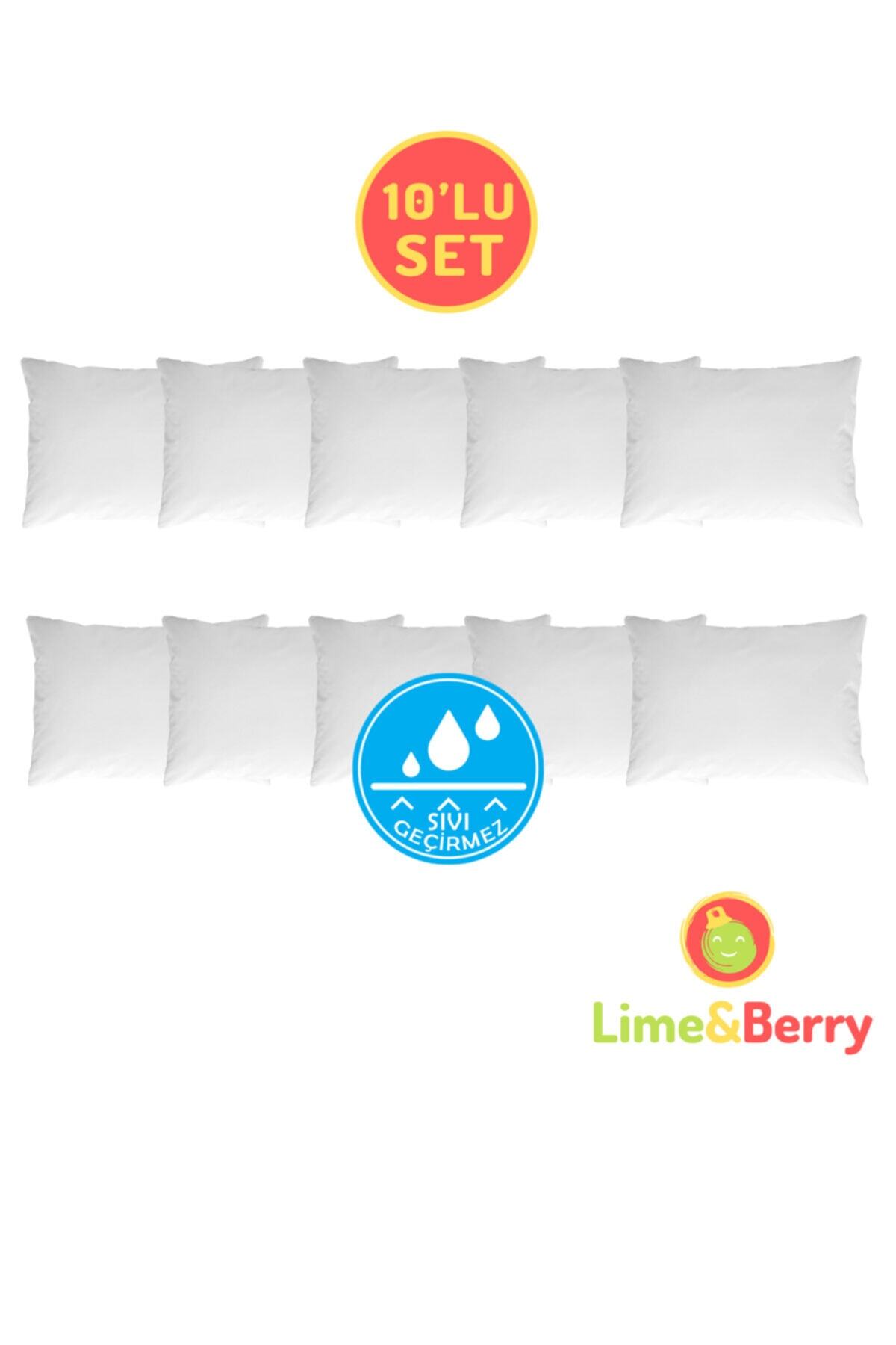 Lime and Berry Lime&berry 10'lu Yastık Koruyucu, Sıvı Geçirmez Yastık Alezi, 50 X 70 Cm