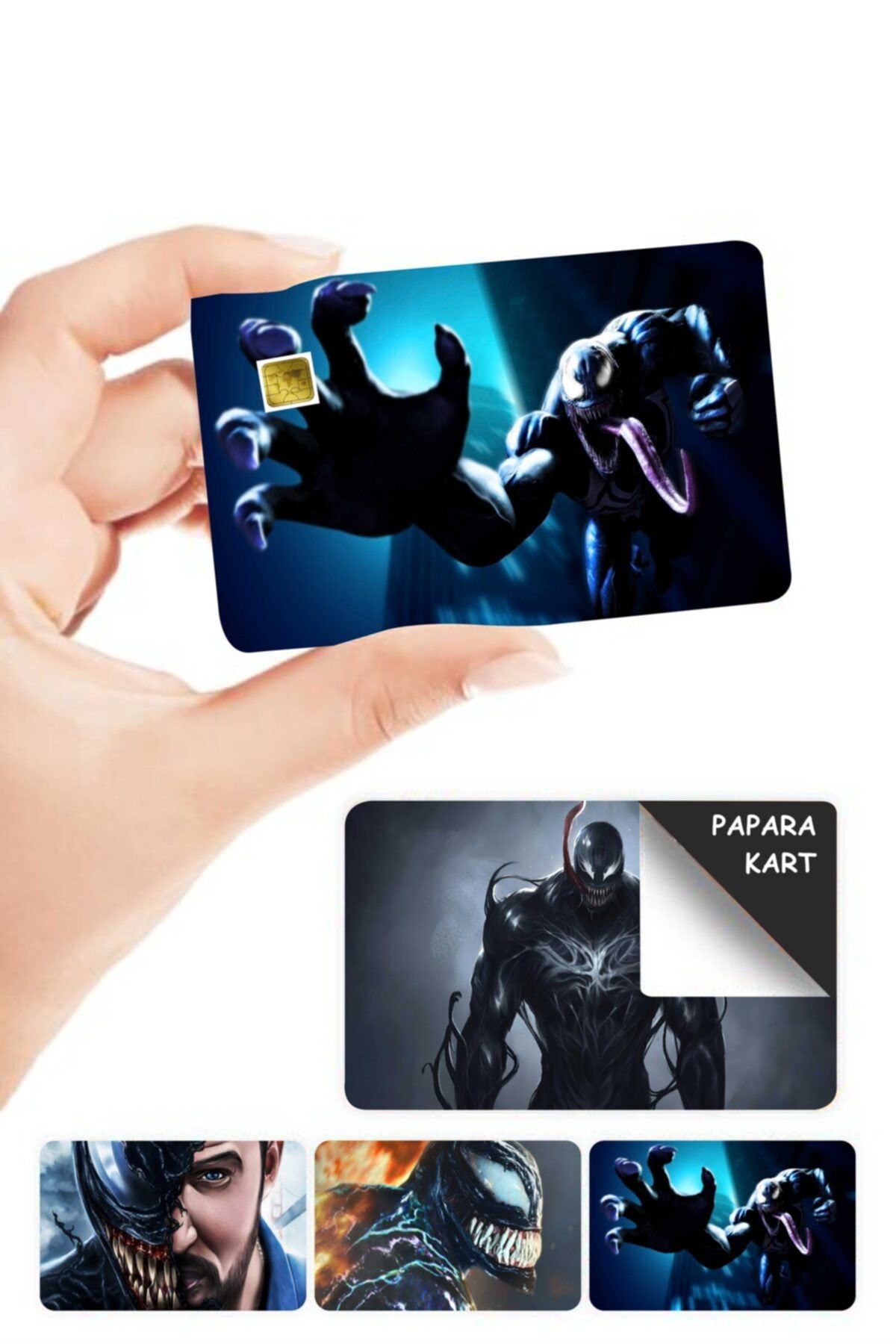 MARSİLYA Venom Papara Kart Kaplama Sticker 4 Adet