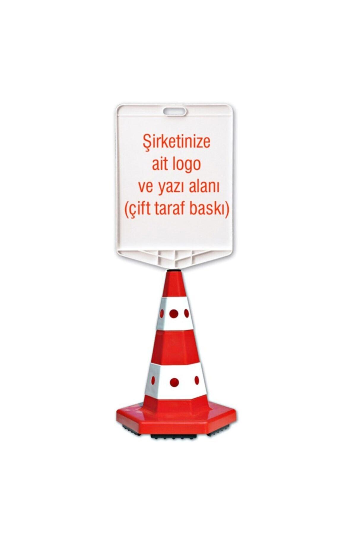 İleri Trafik Şirkete Özel Logo Klasik Kedi Gözlü Trafik Konisi