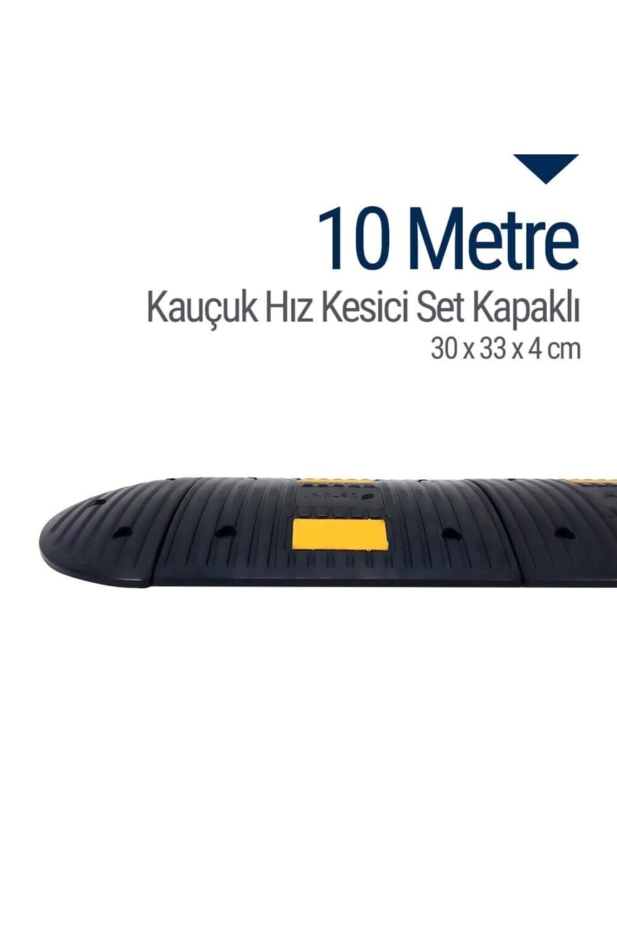İleri Trafik Kauçuk Hız Kesici Set Kapaklı, Yol Kasisi 10 Metre - Eko