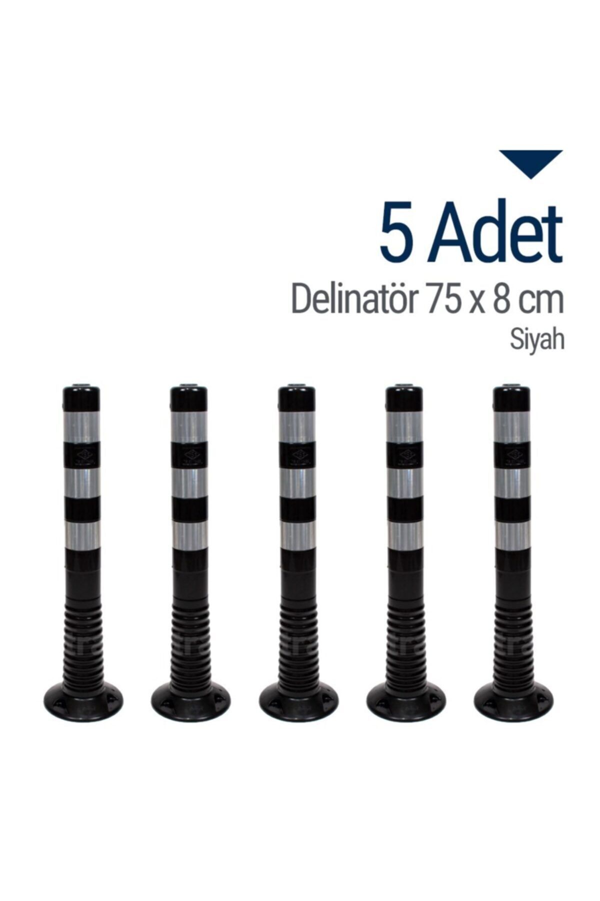 İleri Trafik Delinatör 75 X 8 Cm Siyah 5 Adet, Esnek Duba