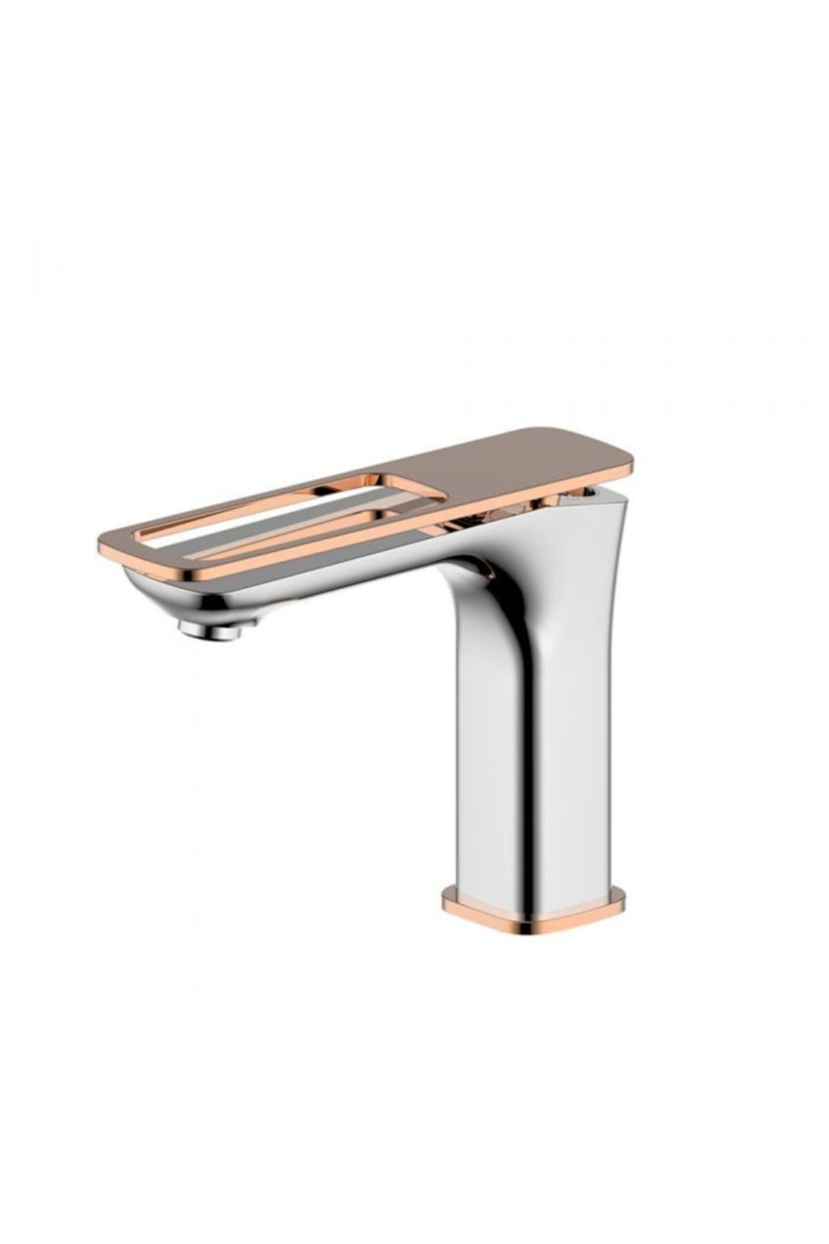 QUA Dona Yerden Montajlı Krom Rose Gold Aç Kapa Lavabo Bataryası
