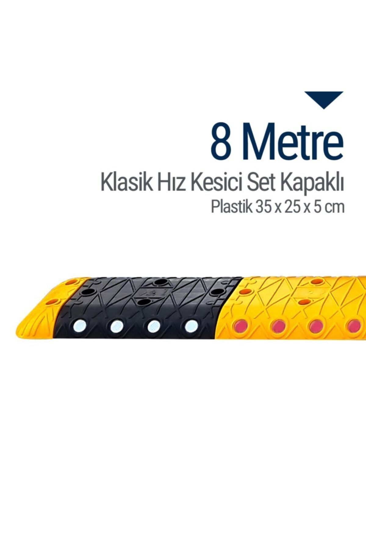 İleri Trafik Klasik Hız Kesici Set Kapaklı Plastik, Yol Kasisi 8 Metre