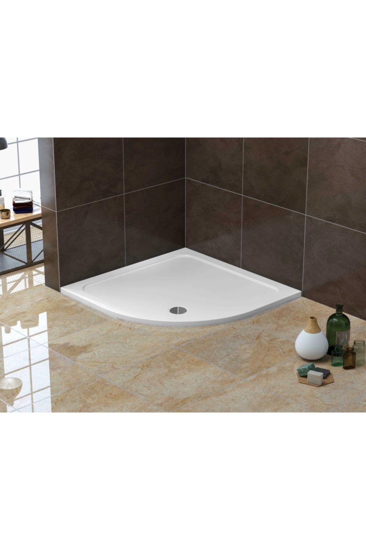 Stina Reina 95x95 Oval Slım Flat Duş Teknesi