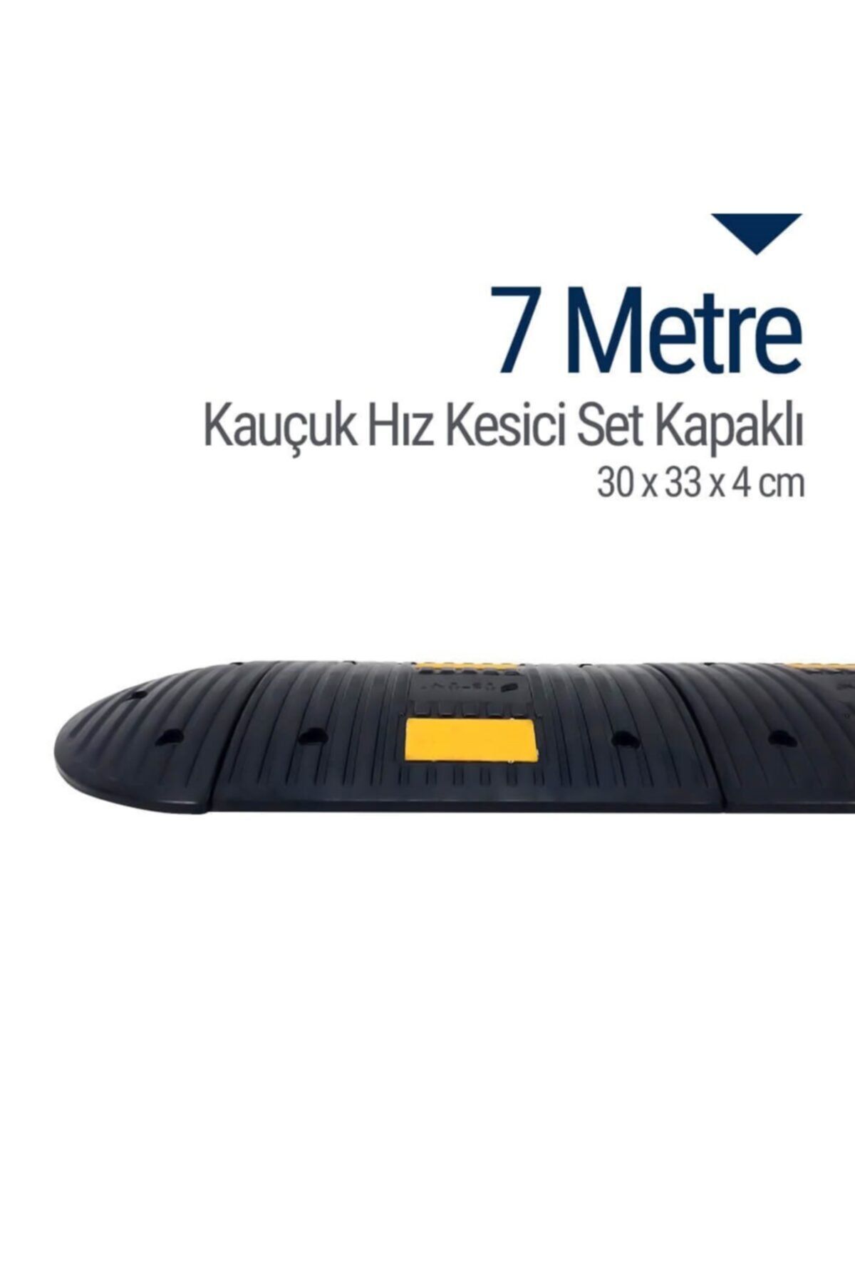 İleri Trafik Kauçuk Hız Kesici Set Kapaklı, Yol Kasisi 7 Metre - Eko