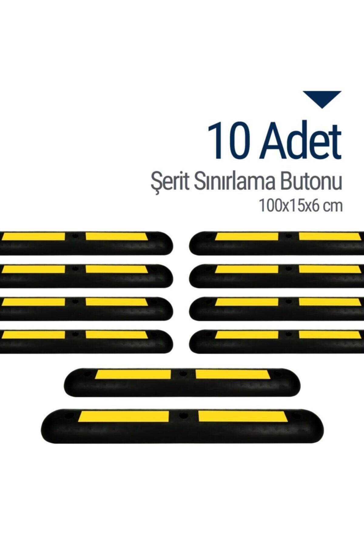 İleri Trafik Şerit Sınırlama Butonu 100x15x6 Cm Onlu Set