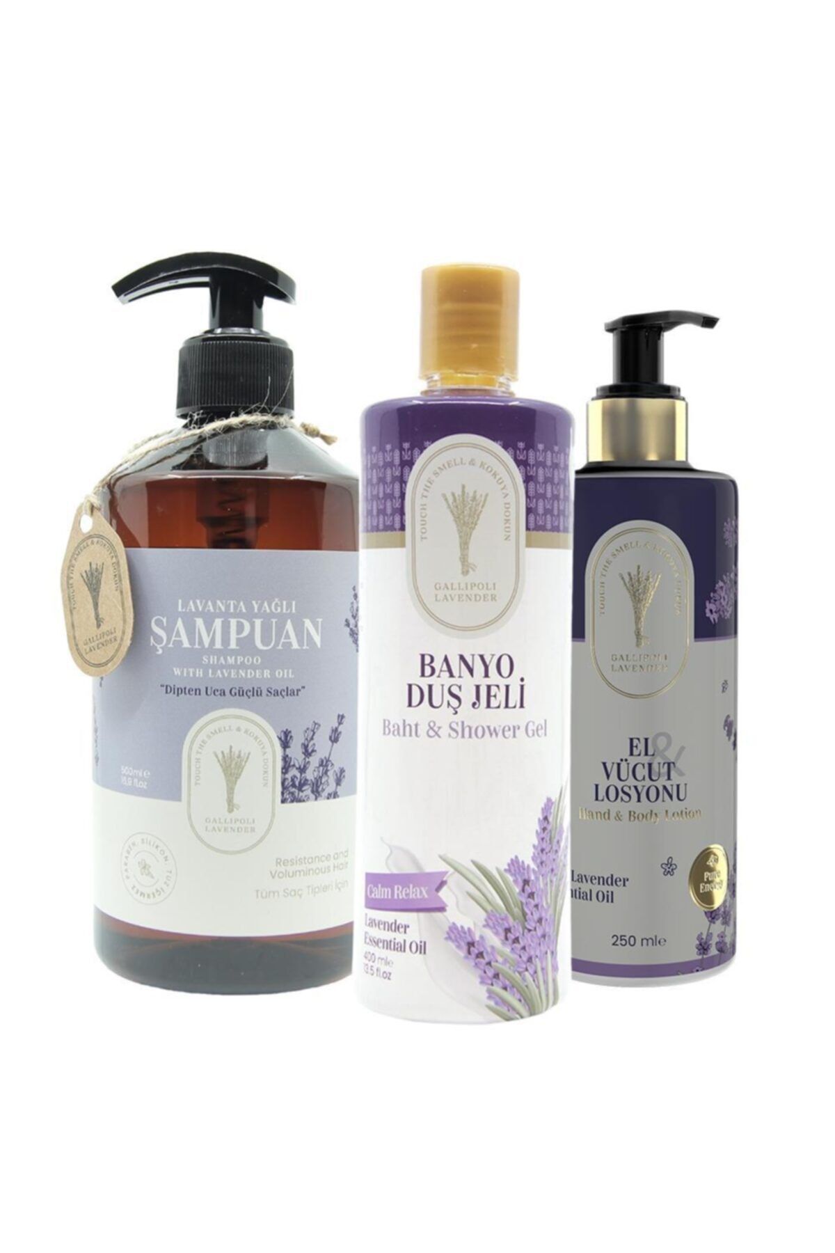 Dr. Lavender Lavantalı Bitkisel Yağlı Saç Şampuanı 500 Ml + Duş Jeli 400 Ml + El Vücut Losyonu
