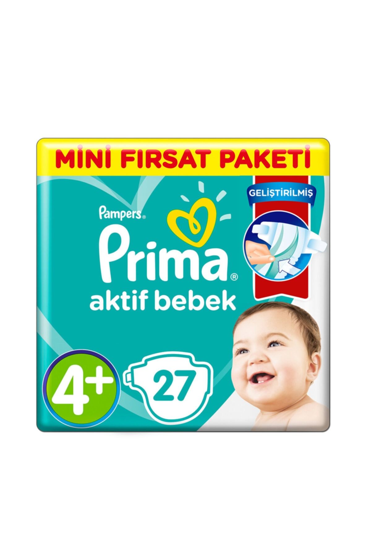 Prima Aktif Bebek Mini Fırsat Paketi 10-15 Kg 4+ Beden 27'li