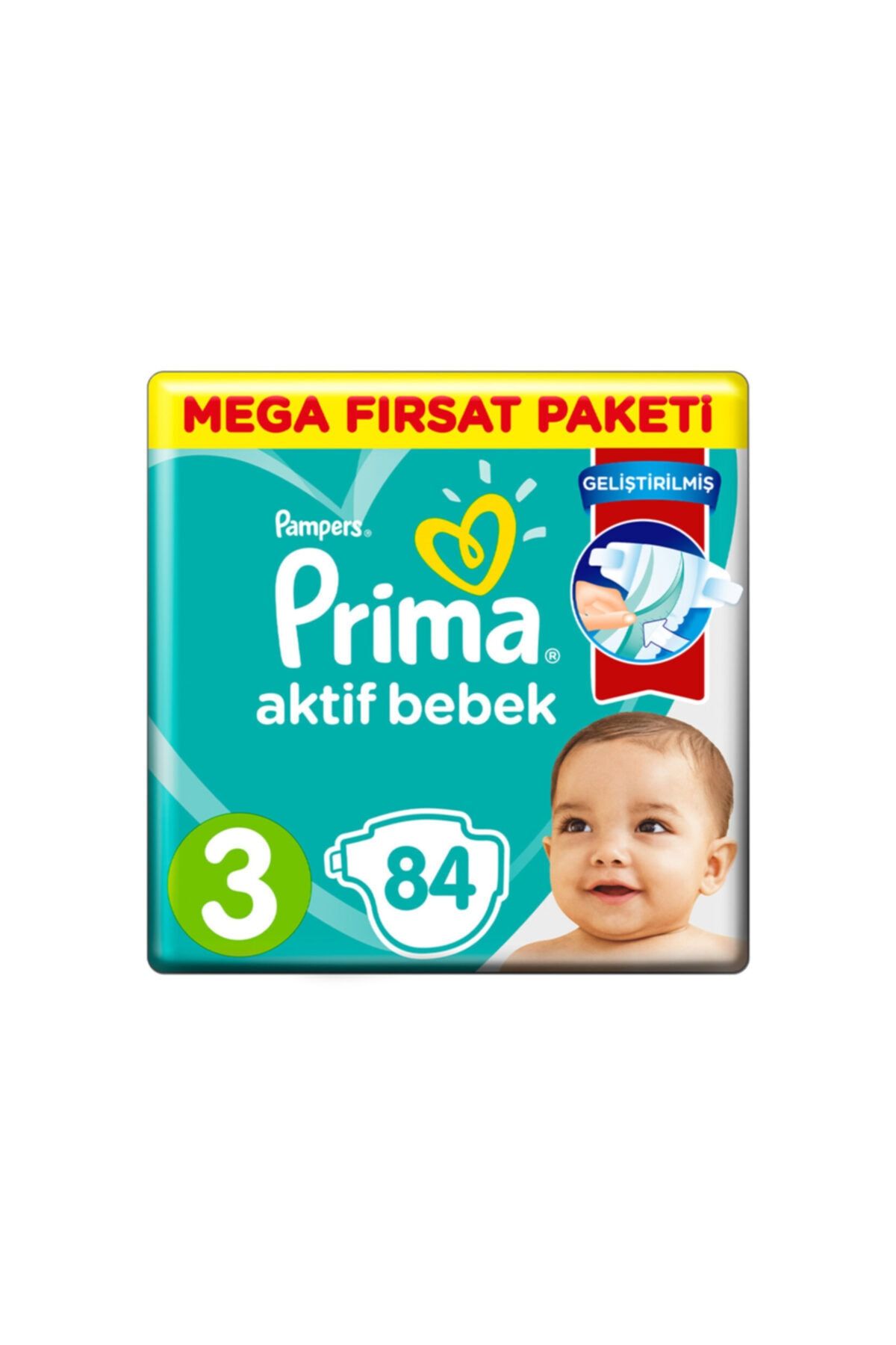 Prima Aktif Bebek Mega Fırsat Paketi 3 No Midi 84'lü
