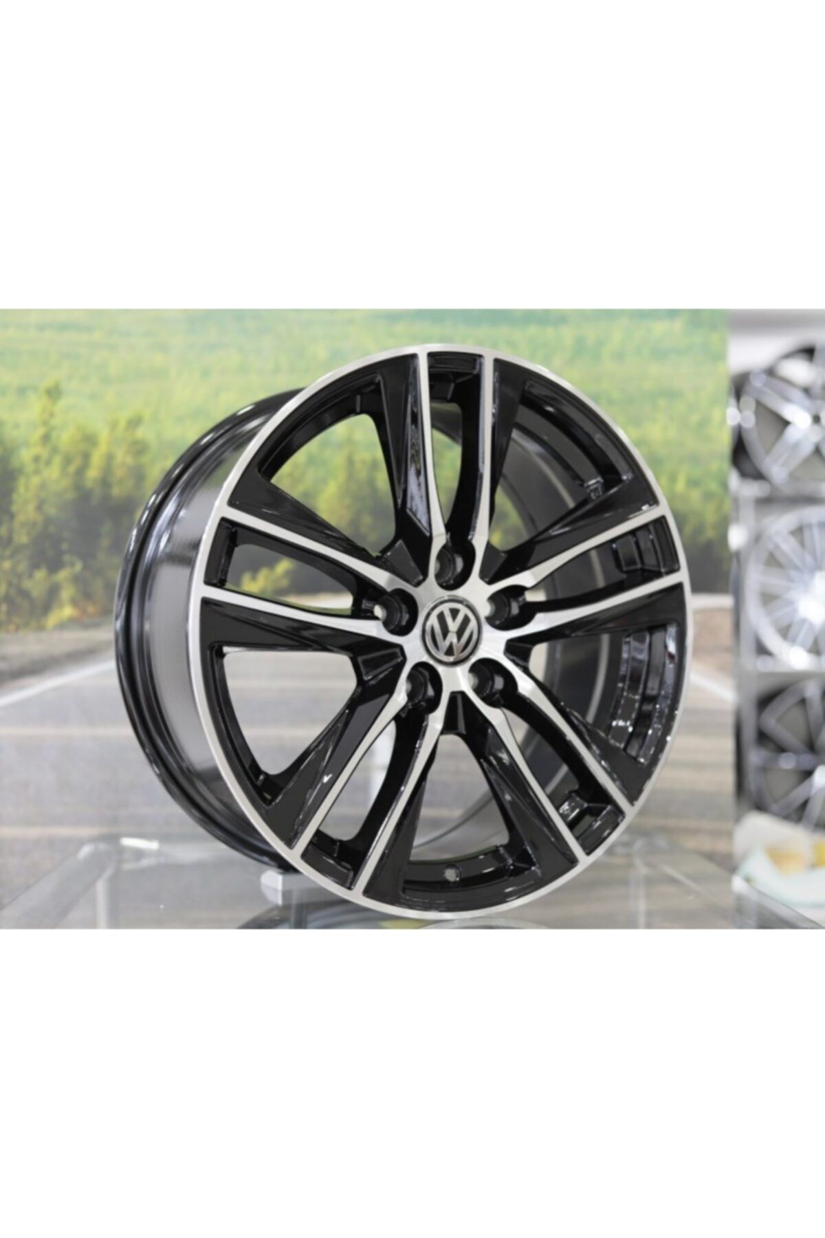 R.K OTOMOTİV 17 5x112 Vw Audı Seat Skoda Black Jant Takımı