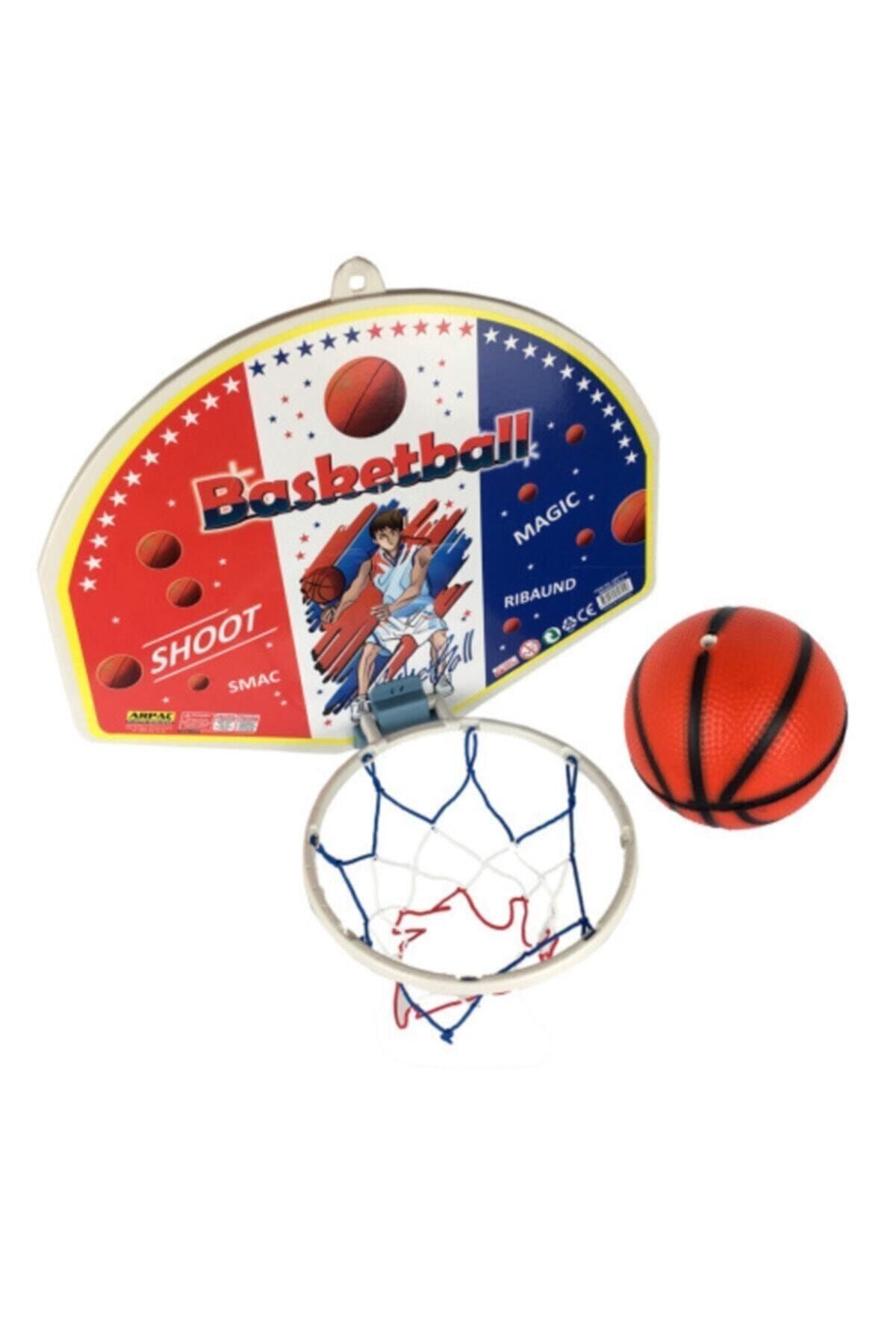 M Toys Oyuncak Basketbol Potası ve Topu Büyük Boy Çocuklara Özel Duvara ve Kapı Arkasına Asılır
