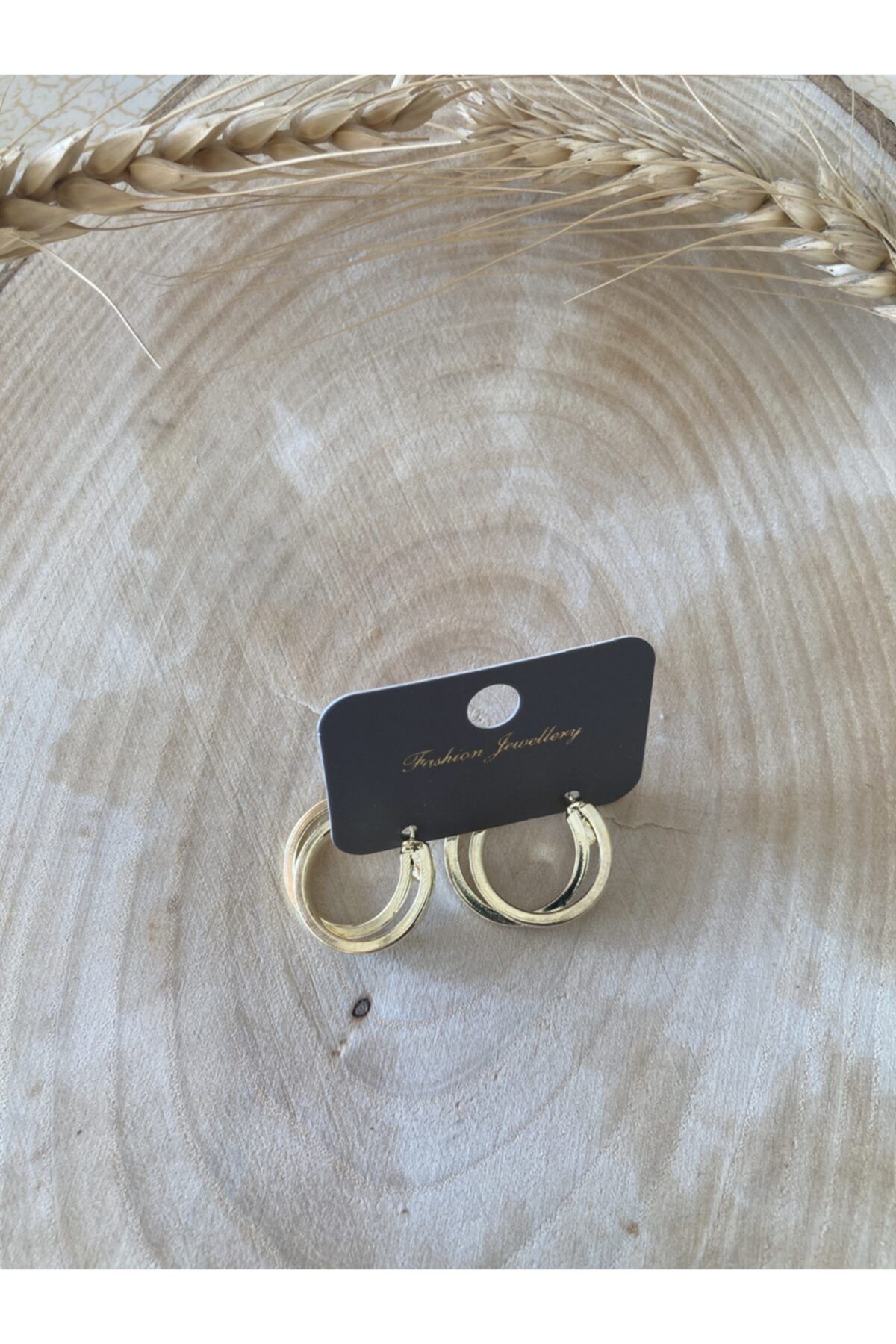 Ole Aksesuar Sarmal Model Gold Renk Halka Küpe