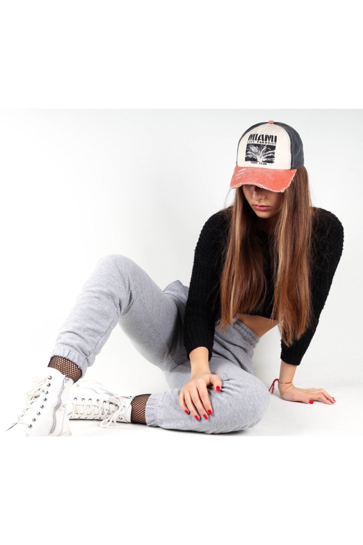 REBBEX Unisex Pembe Eskitme Vintage Kep Şapka