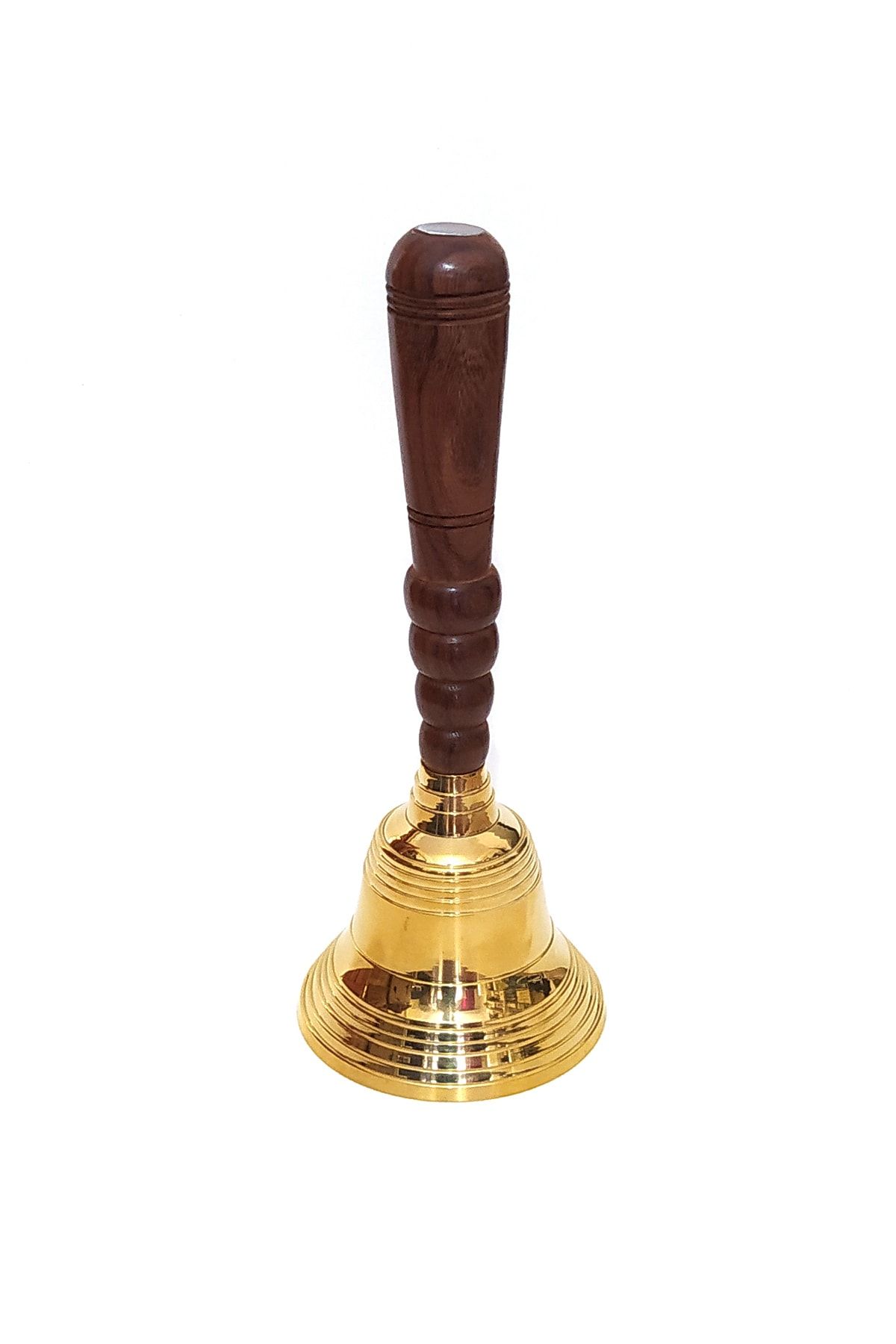 Paras Ticaret Pirinç Metal Zil Okul, Otel, Motel Vs. Için Yüksek Ses Sarı Pirinç El Çanı Çan Ebat: 24,9 Cm X 9,9cm