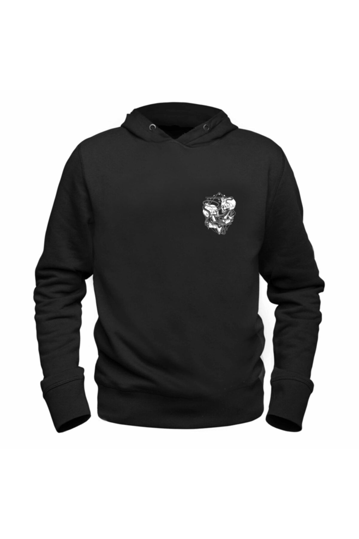 Alfa Tshirt Gemini Dijital Resim Baskılı Siyah Sweatshirt