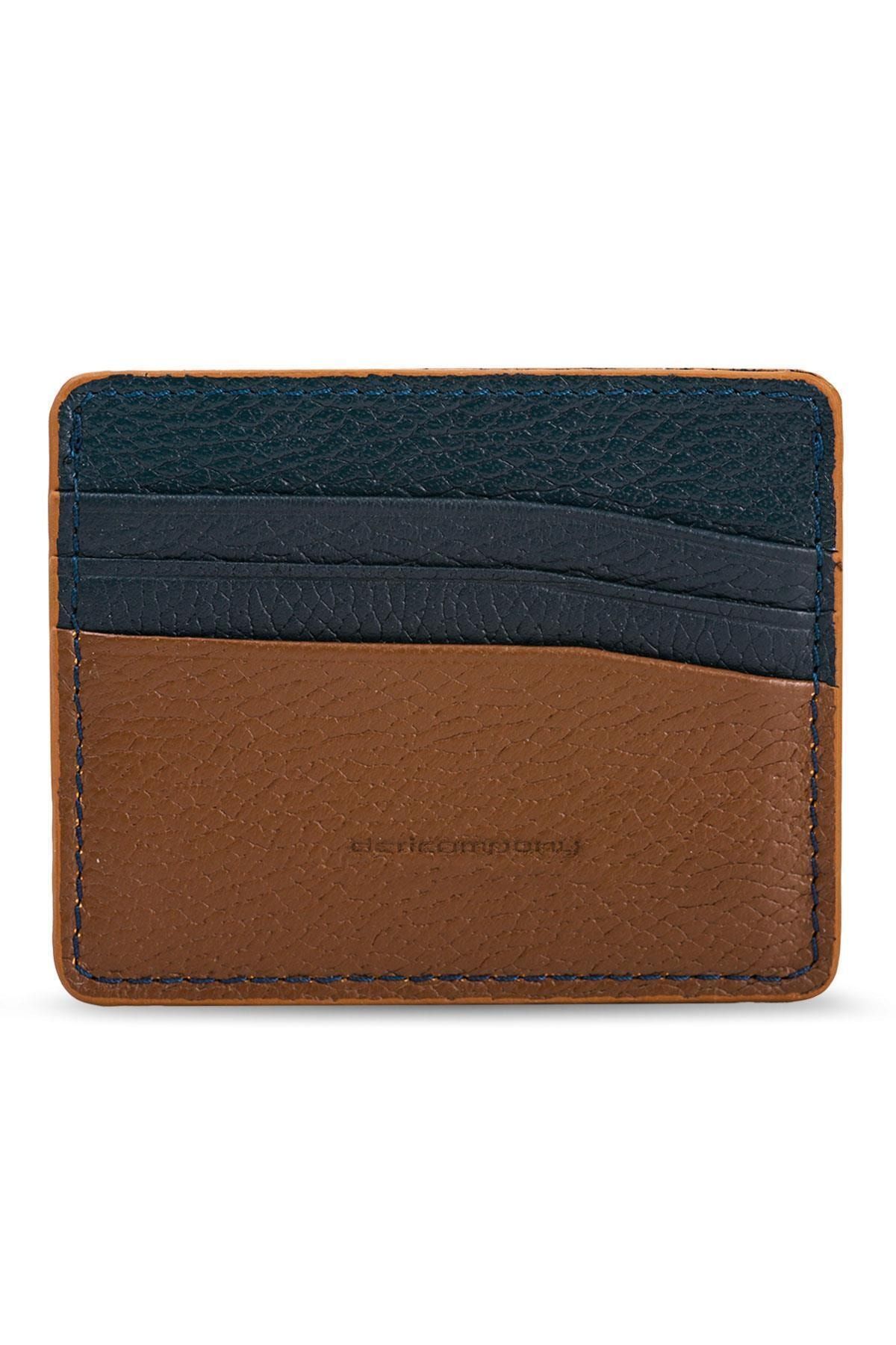 Deri Company Erkek Hakiki (gerçek) Deri Cüzdan Kartlık Floater Desen Taba Garnili Lacivert (881tl) 114507