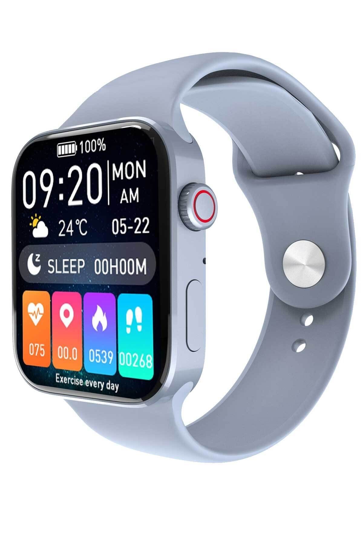 Favors Watch7Pro Max Uyumlu Smartwatch Yeni Kasa Çift Tuş Aktif Konuşma Özellikli Türkçe AçıkMaviAkıllıSaat