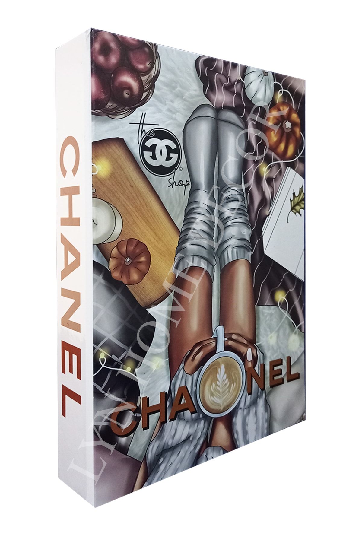 LYN HOME & DECOR Chanel Çoraplı Kadın Dekoratif Kitap Kutu