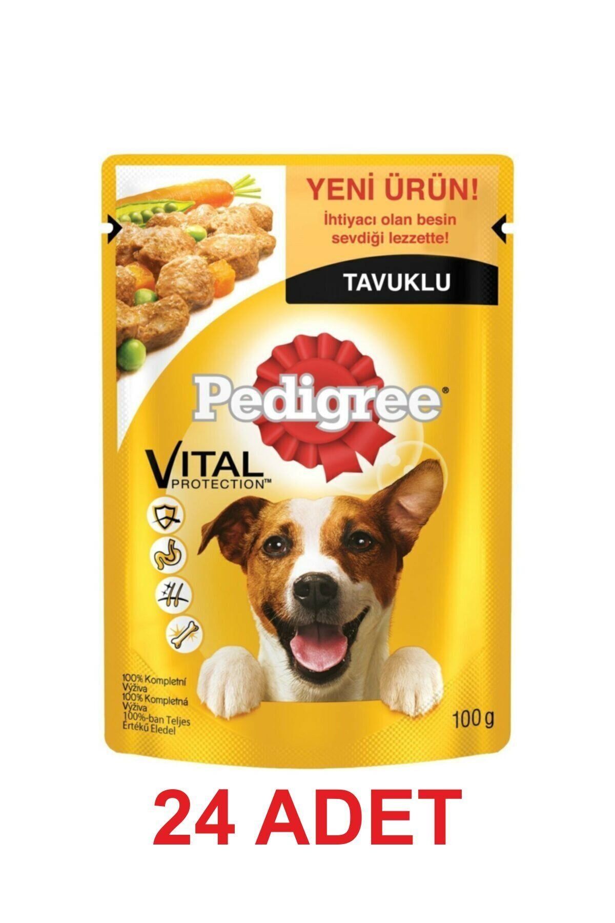 Pedigree Tavuklu Konserve Yetişkin Köpek Maması 100 Gr 24 Adet