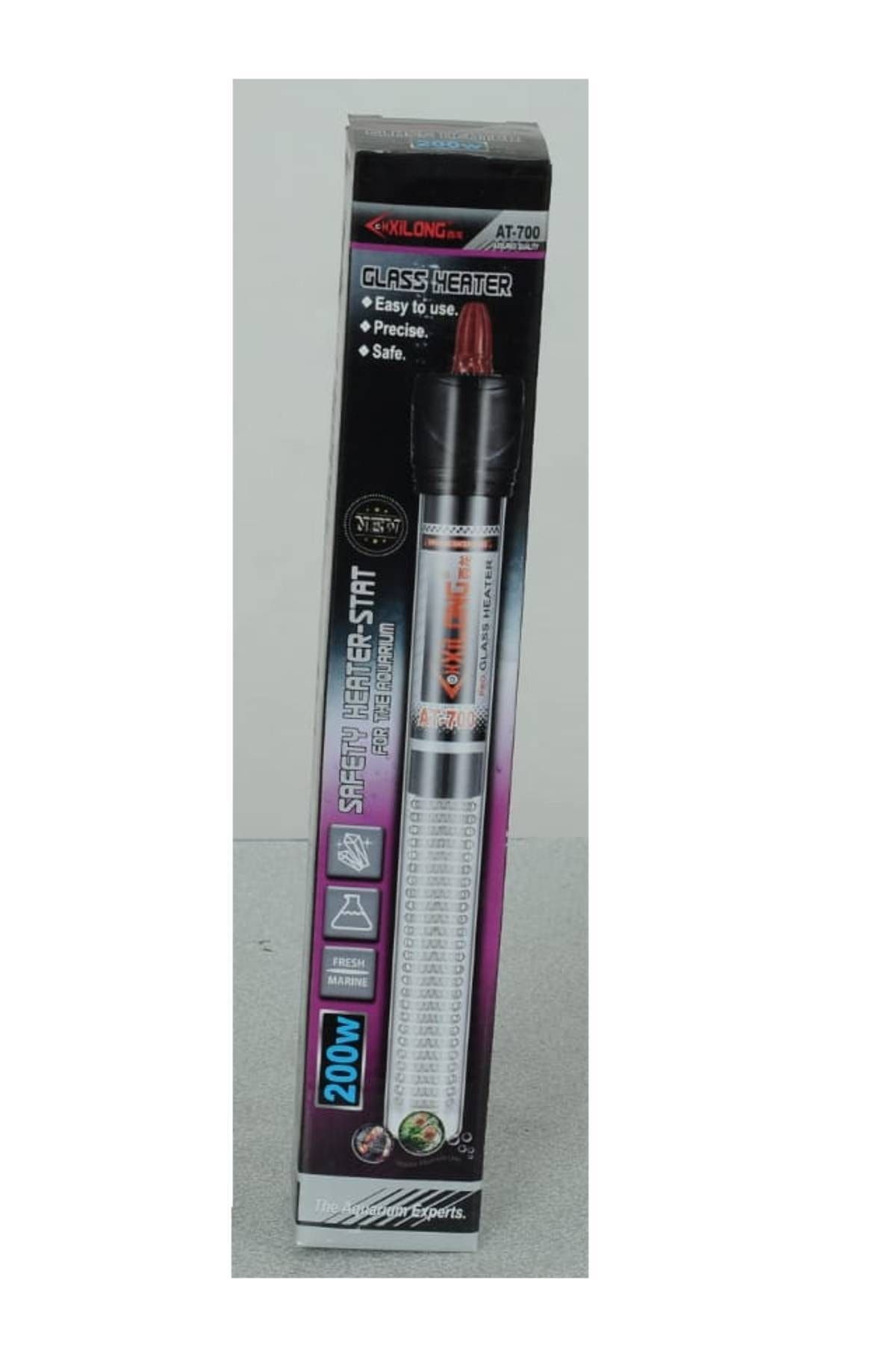 alişpet Xillong 200 W Termostatlı Akvaryum Isıtıcı Kırılmaz Kristal Cam