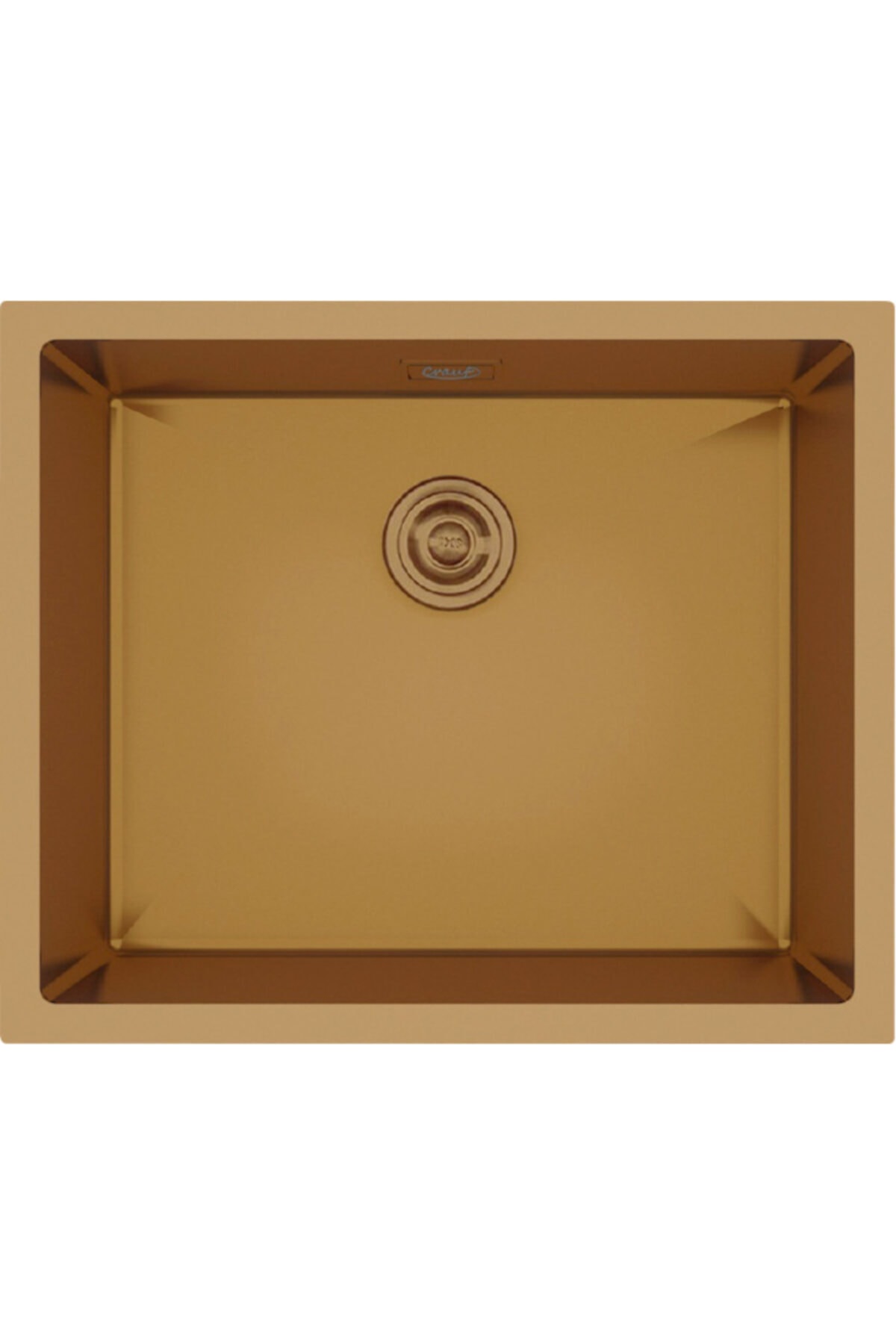 Crauf Stella 6054 Pvd Kaplama Bakır Tezgah Altı Evye 440x540x210mm