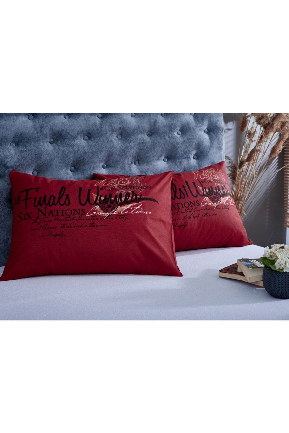 Komfort Home Baskılı Pamuklu Silikon Yastık 800 Gr 50x70 Cm (2 Adet)
