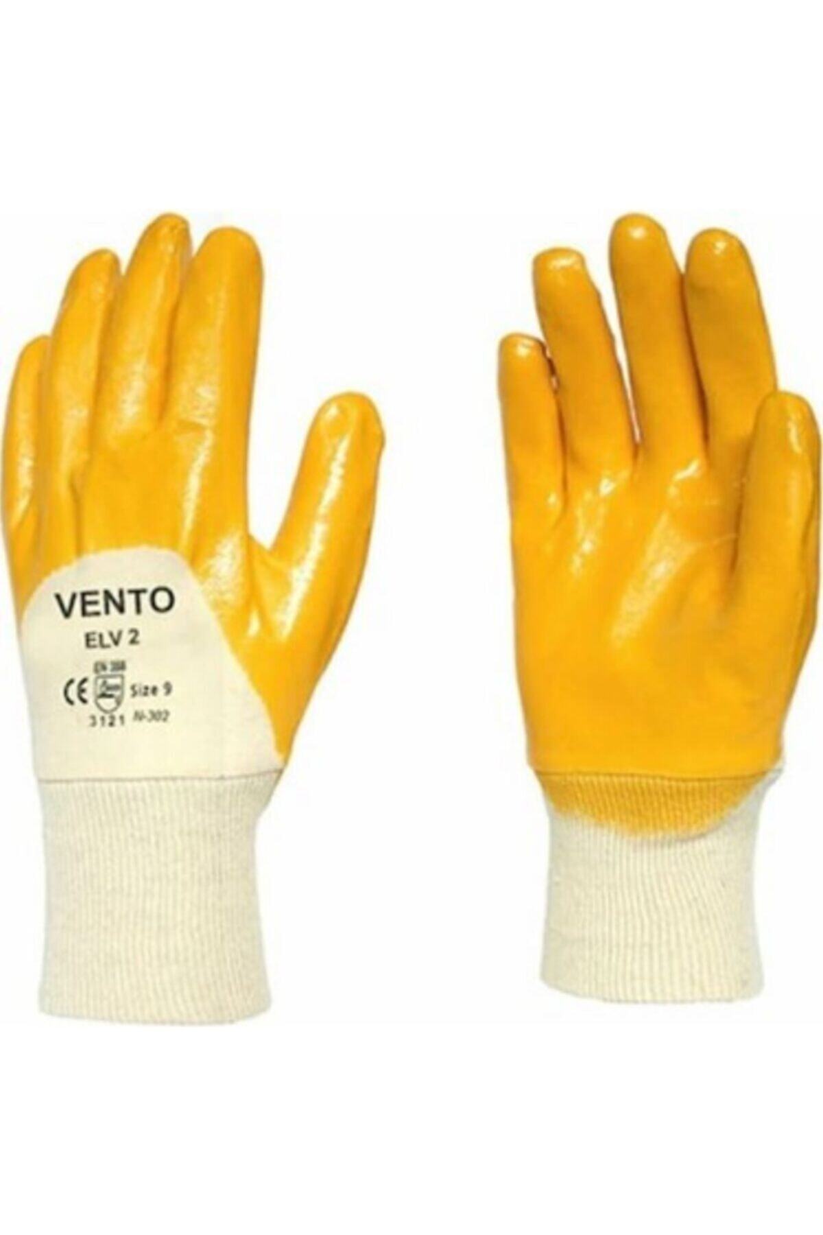 VENTO Sarı Nitril Iş Eldiveni Elv 1 No:10 4 Çift