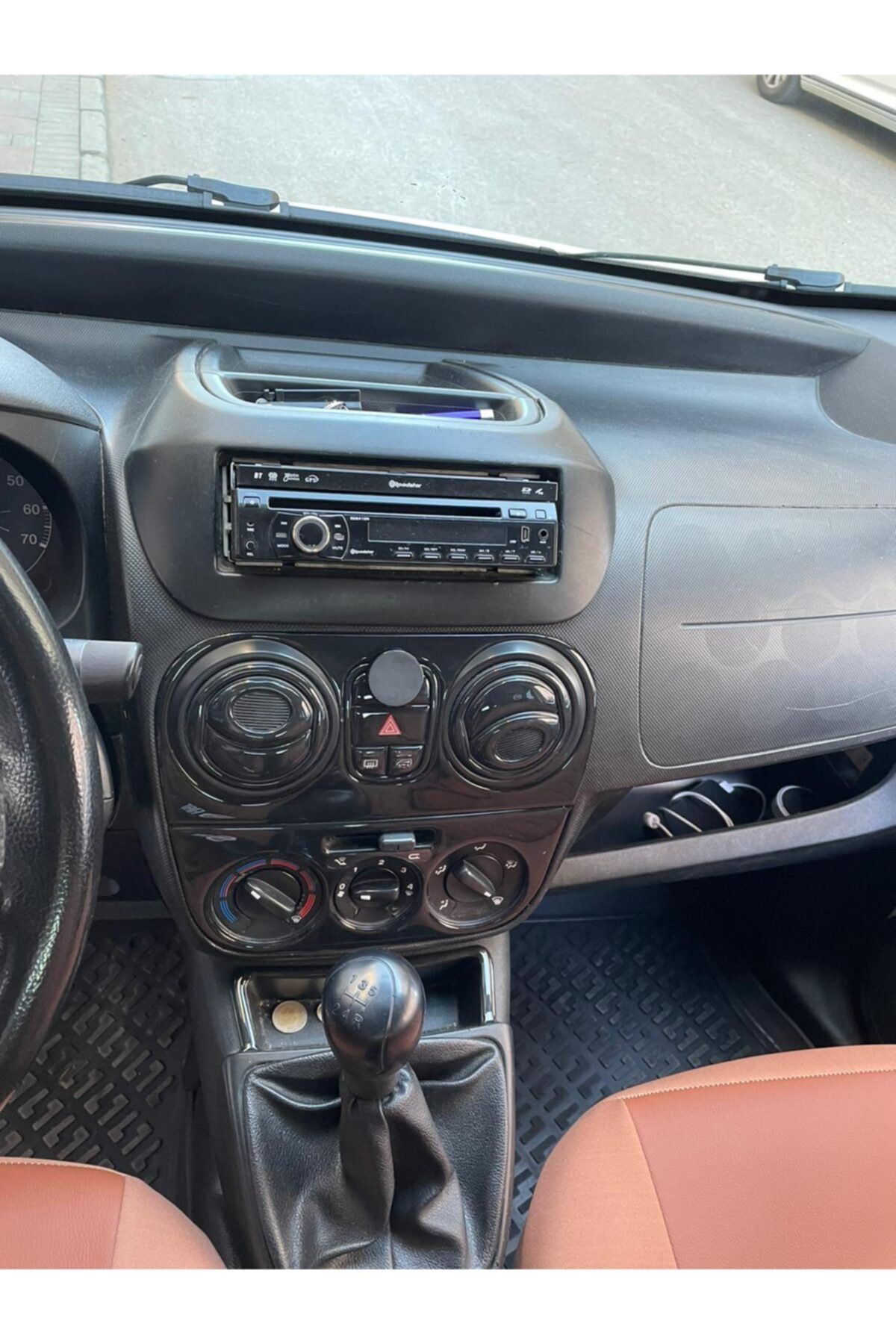 DNCTUNING Fiat Fiorino Konsol/maun Kaplama 2007+ 25.prç Parlak Siyah (pıanoblack) Renk