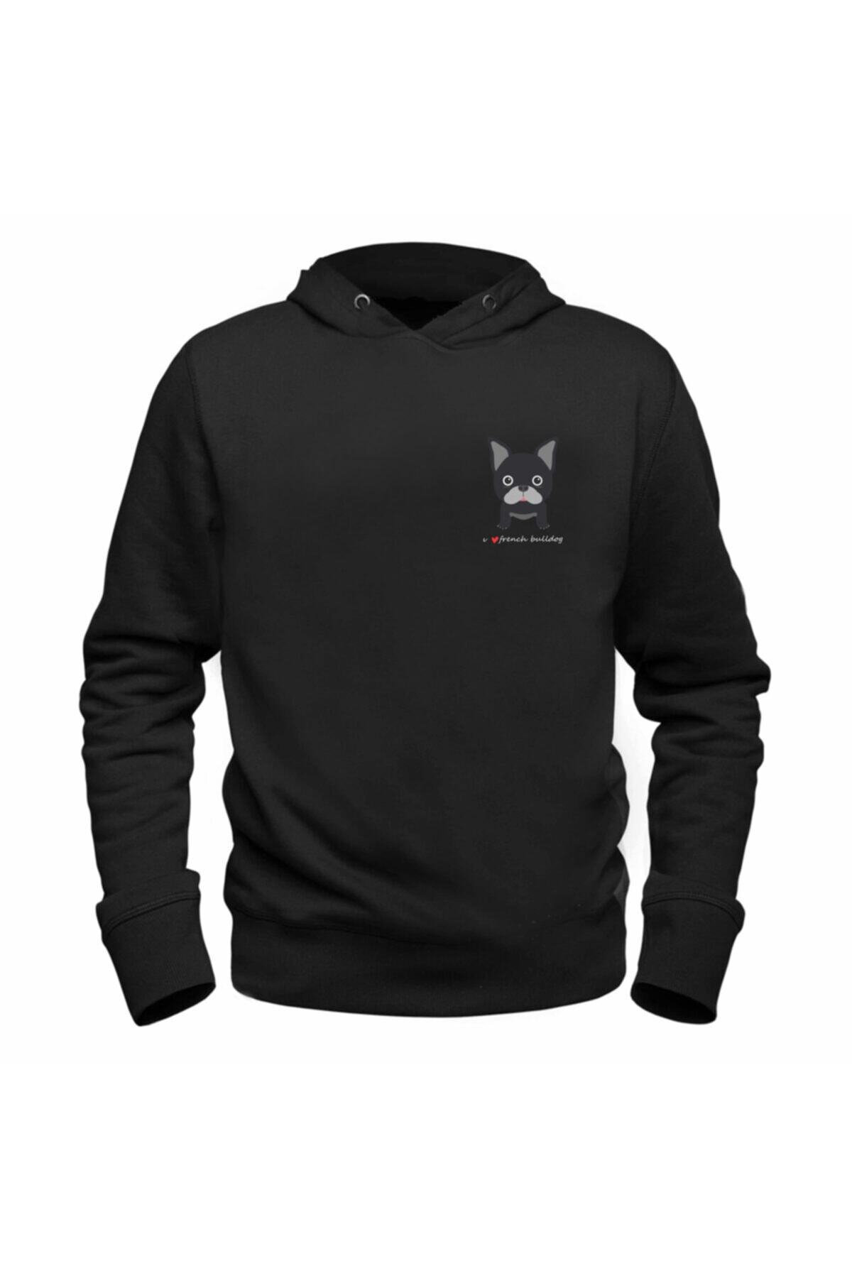 Alfa Tshirt Bulldog Baskılı Siyah Sweatshirt