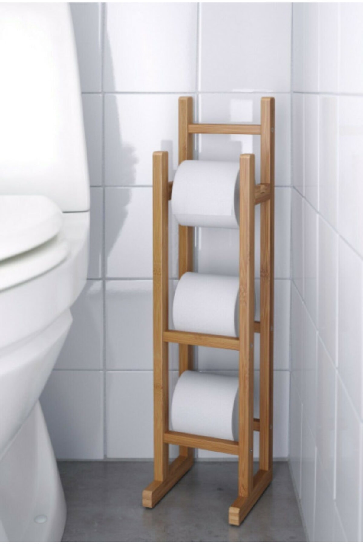 GUDYWOOD Masif Ahşap Tuvalet Kağıt Stand