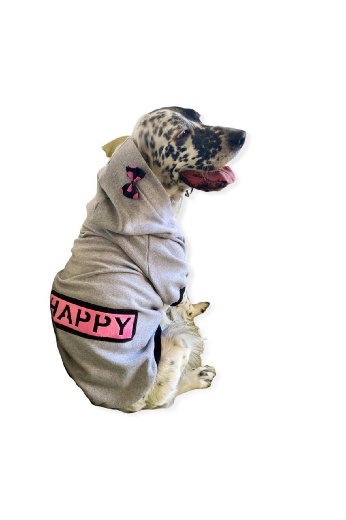 Kemique Happy Bow Kapşonlu Sweatshirt Orta Ve Büyük Irklar Için