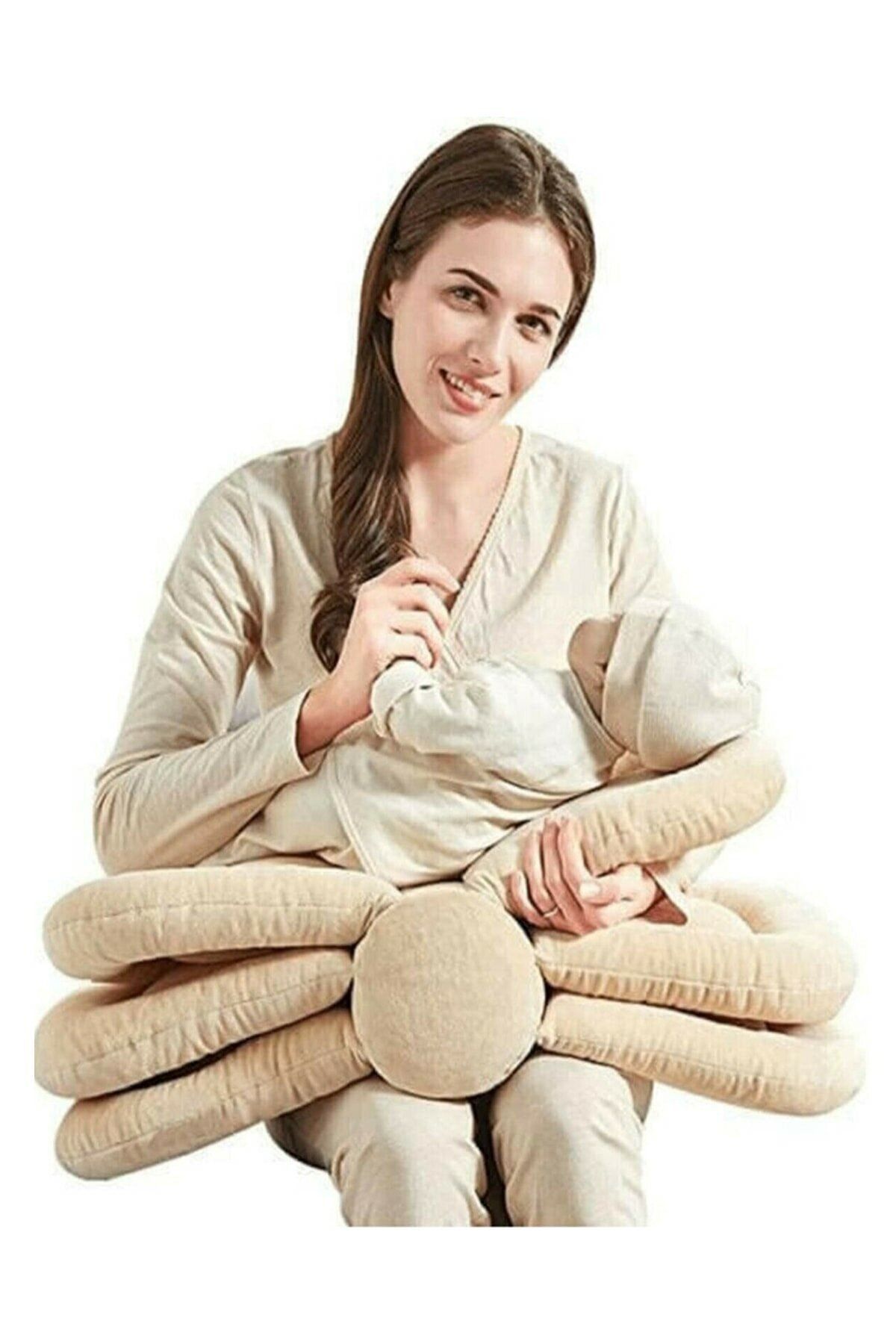 Lucky Day Emzirme Yastığı Bej Fonksiyonel Emzirme Minderi Doğru Duruş Emzirme Yastığı
