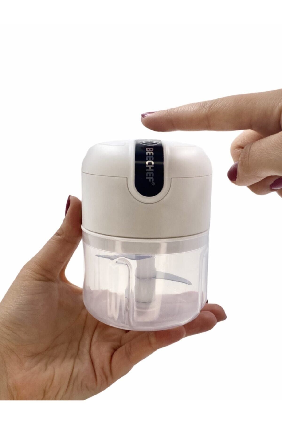 BeeChef Şarjlı Paslanmaz 3 Bıçaklı Pratik Mini El Rondosu 250ml