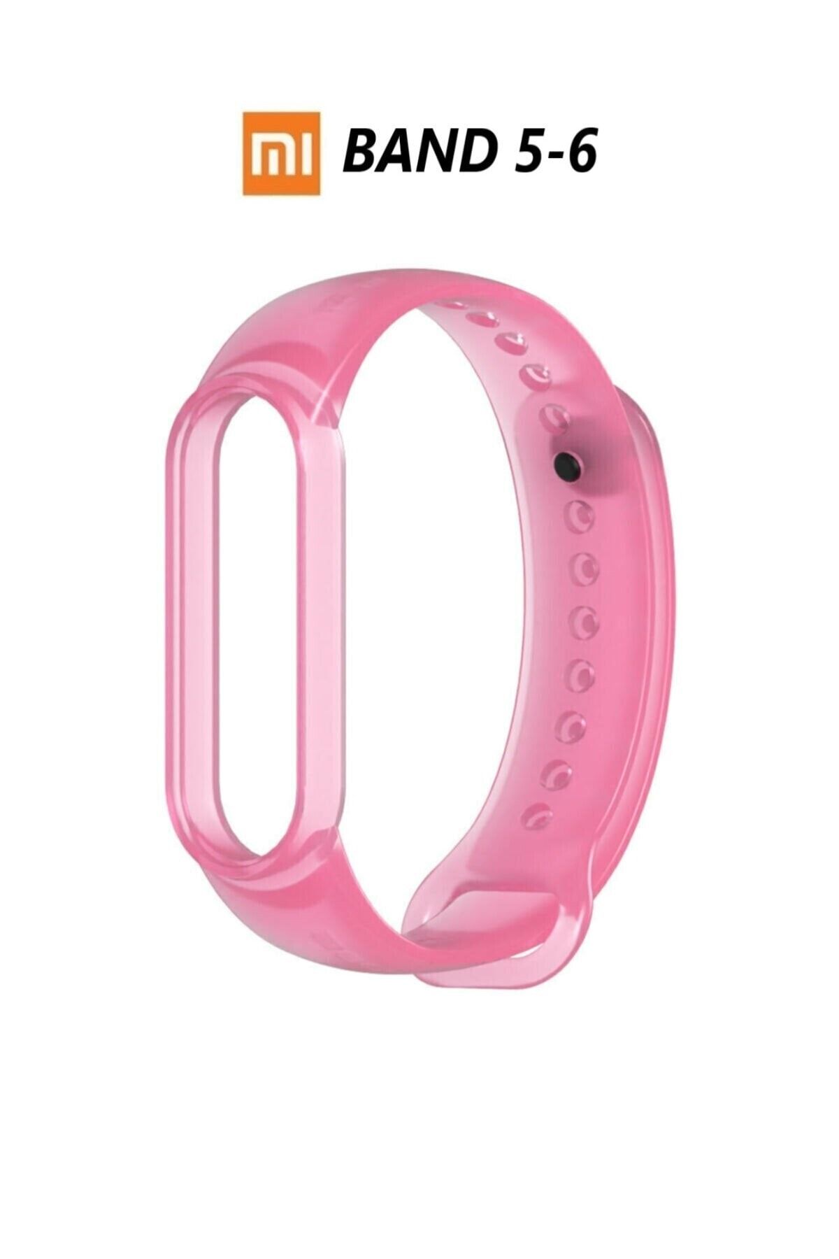 Xiaomi Mi Band 5 Ve 6 Uyumlu A Yüksek Kalite Buzlu Pembe Kordon Kayış