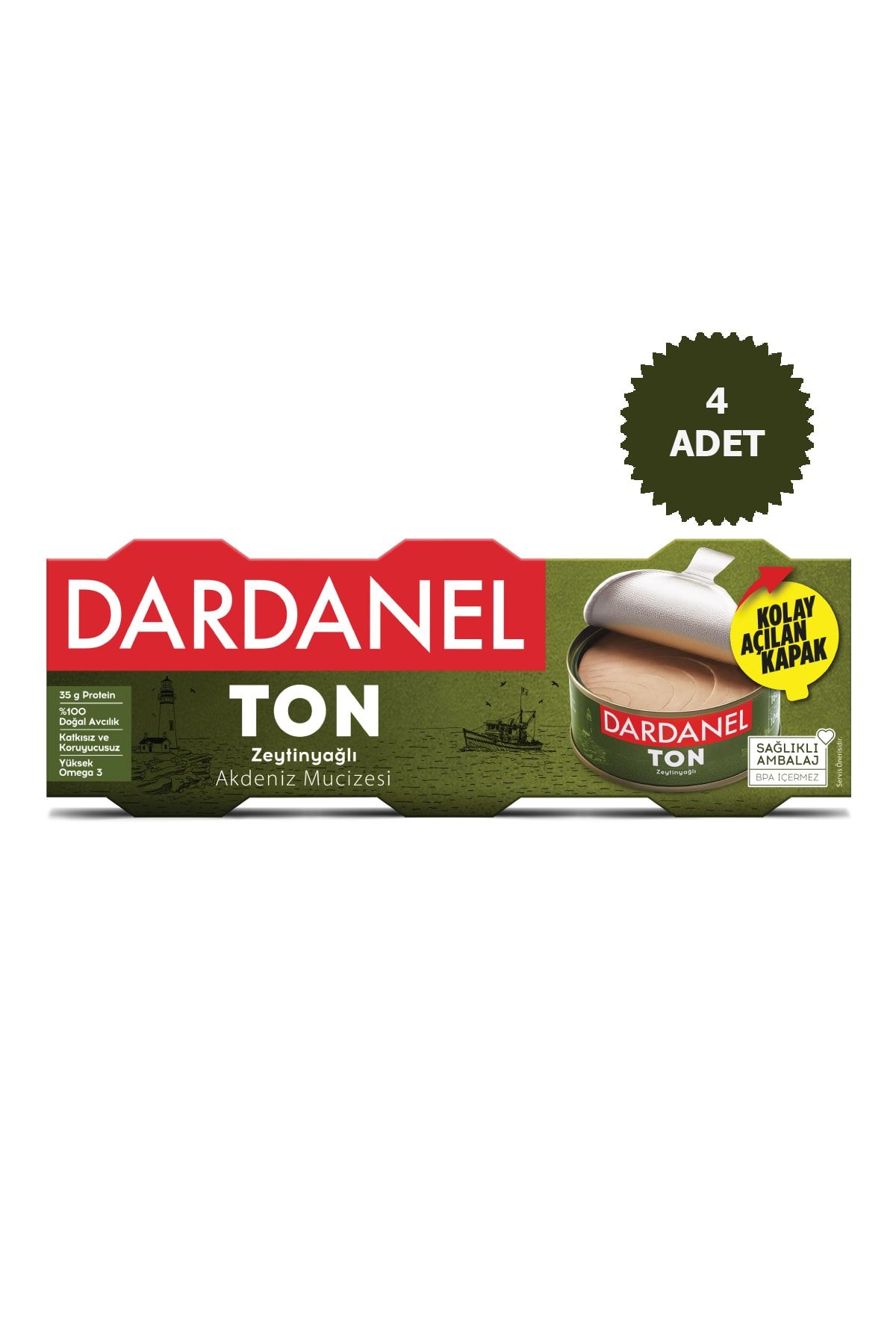 Dardanel Zeytinyağlı Ton Balığı 3x75g 4 Adet