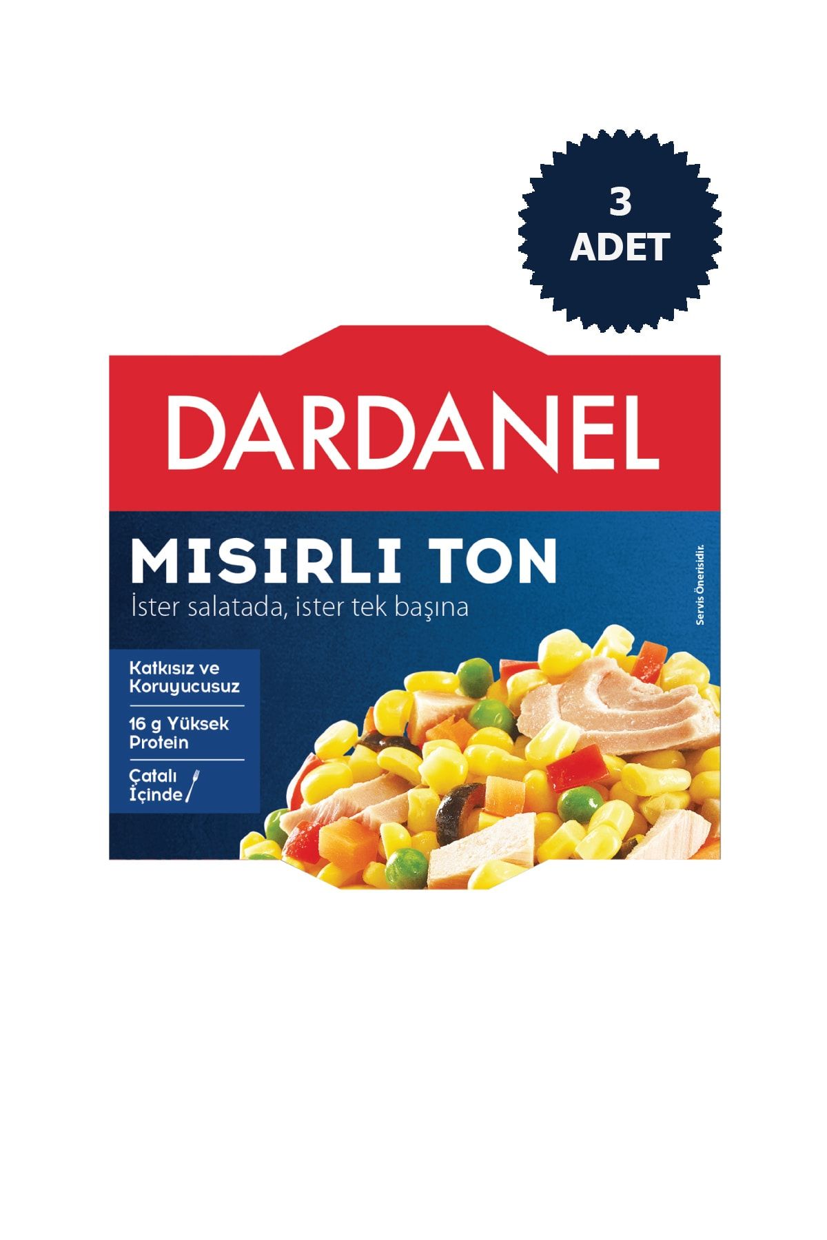 Dardanel Mısırlı Ton Balığı 185g 3 Adet