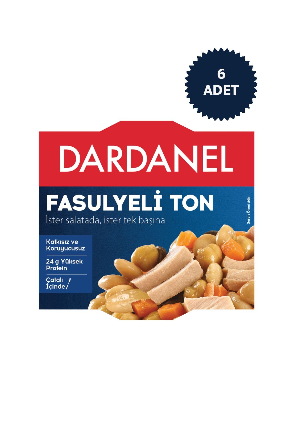 Dardanel Fasulyeli Ton Balığı 185g 6 Adet