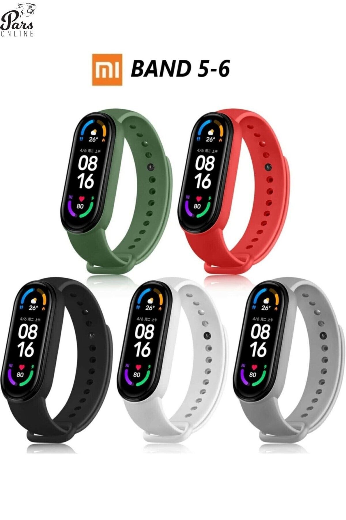 Xiaomi Mi Band 5 Ve 6 Uyumlu A+ Yüksek Kalite Kordon 5 Li Set